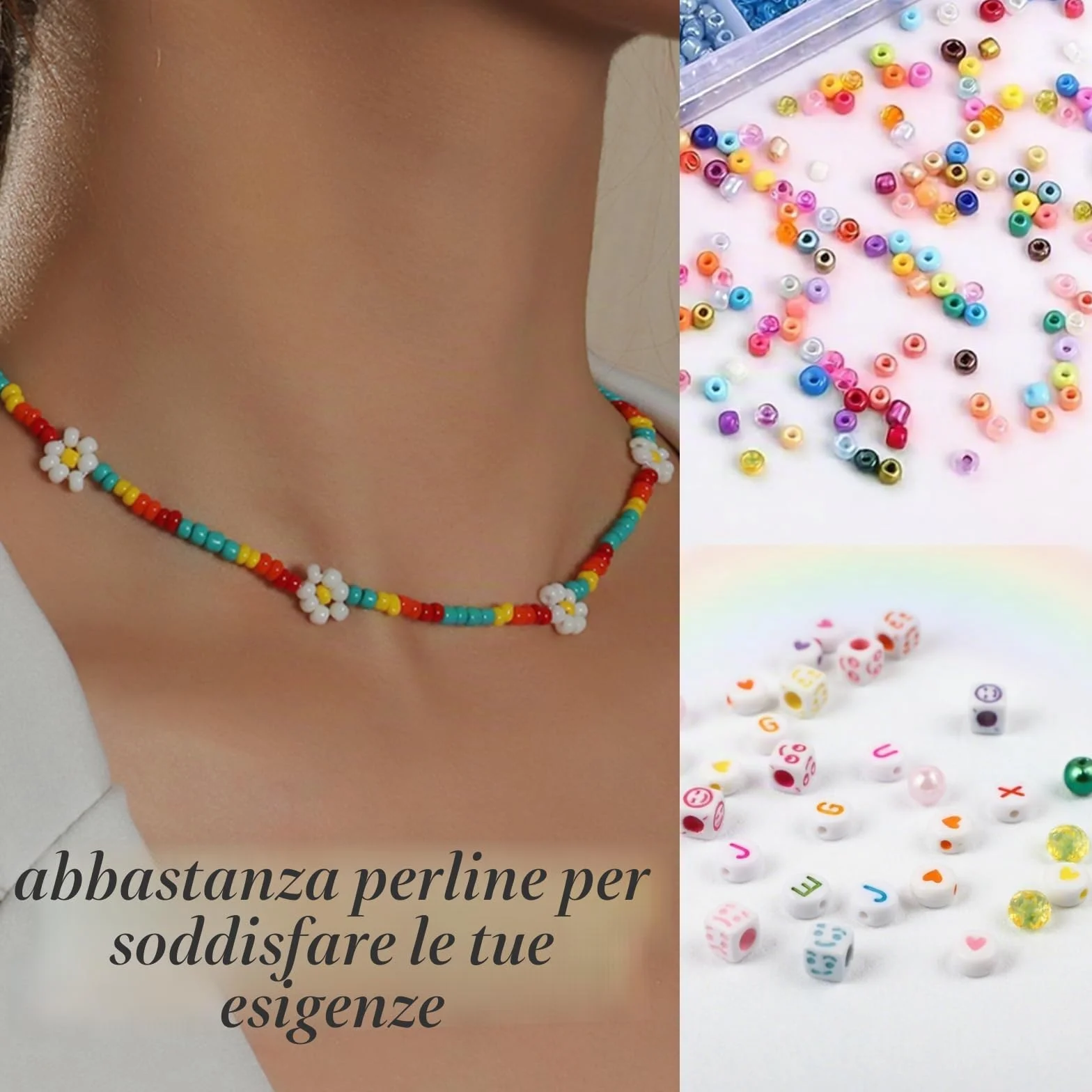 Kit per creare braccialetti con perline, 4500+ perline per braccialetti e collane fai da te, regalo artigianale per bambini