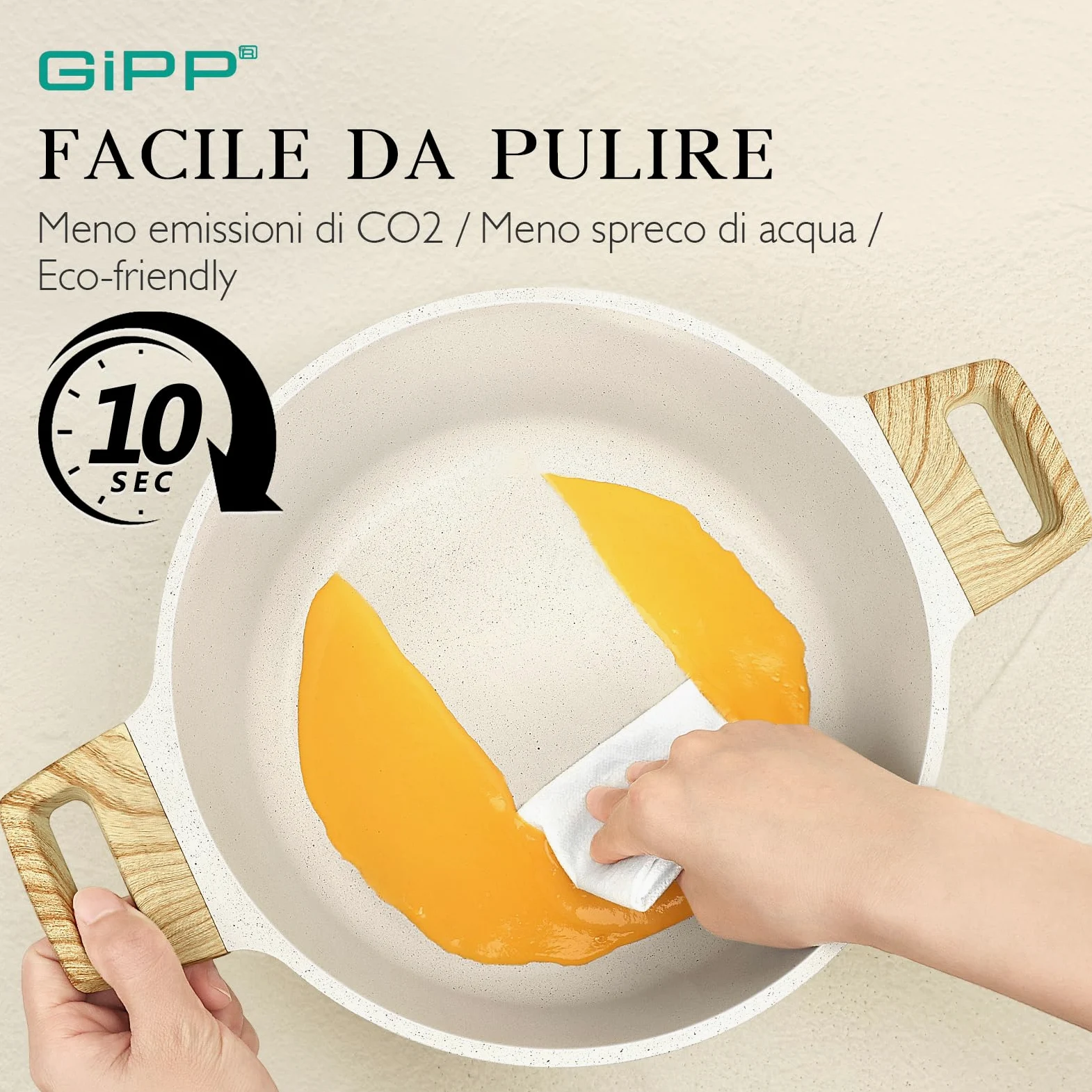 GiPP Set di Pentole e Padelle con Rivestimento Antiaderente - 21 Pezzi Induzione Set di Pentole Con Spatola Cucchiaio, Atossico, Adatto a Diversi Tipi di Fornelli