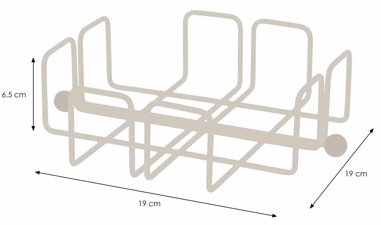 simplywire – Portatovaglioli/Salviette con Barra di Fermo - Acciaio Cromato