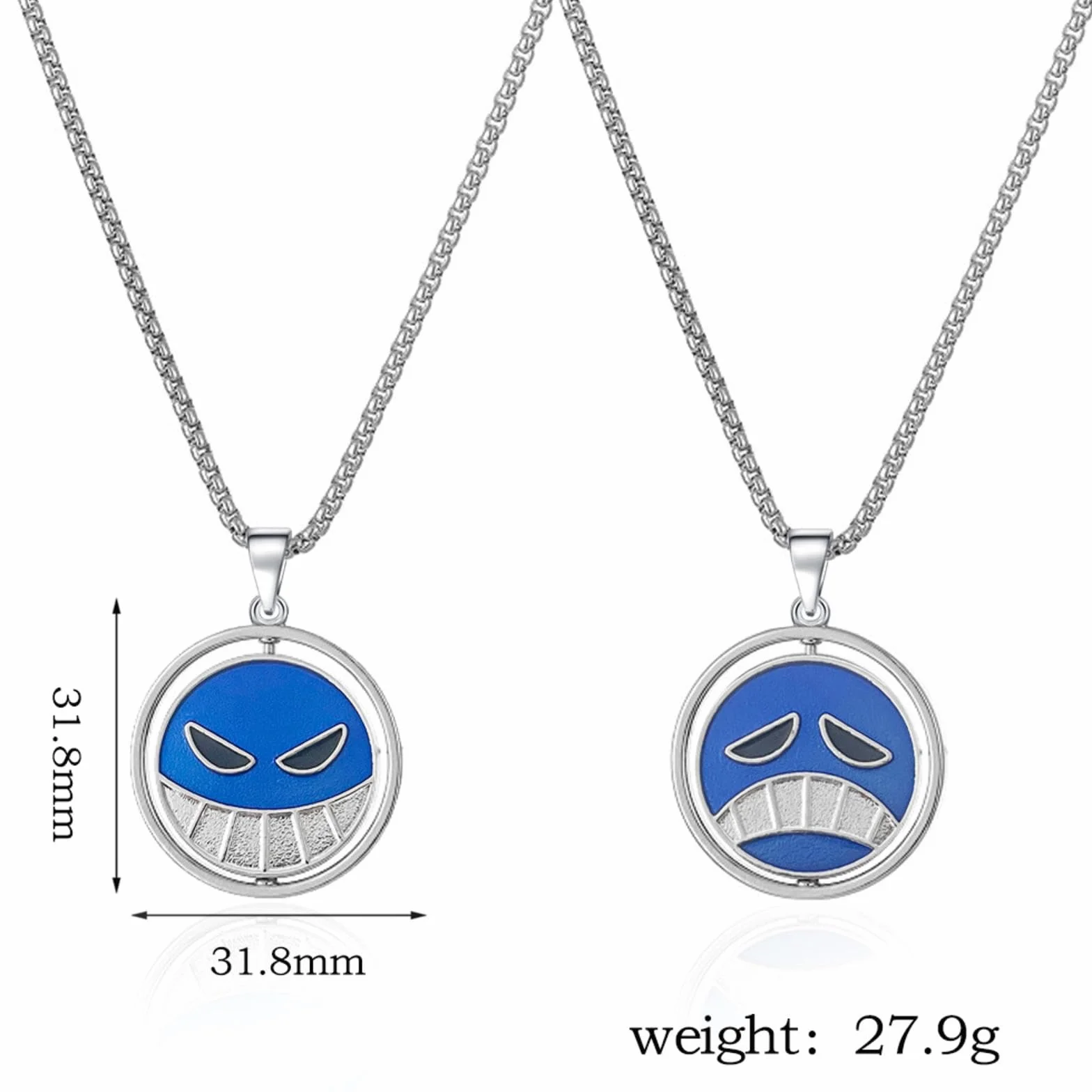 Anime Gioielli Collana Cosplay Fan Regalo per le donne Uomini Ragazze Espressione Catena Collana Charm Accessori Gioielli Regali per i fan