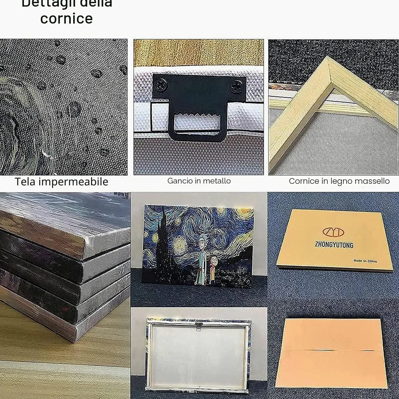 ZHONGYUTONG L'Ultima Cena Stampe Su Tela Con Cornice Leonardo Da Vinci Famosi Dipinti Ad Olio Riproduzione Classica Decorazione Di Gesù Per Cucina Camera Da Letto Soggiorno (50x100cm)