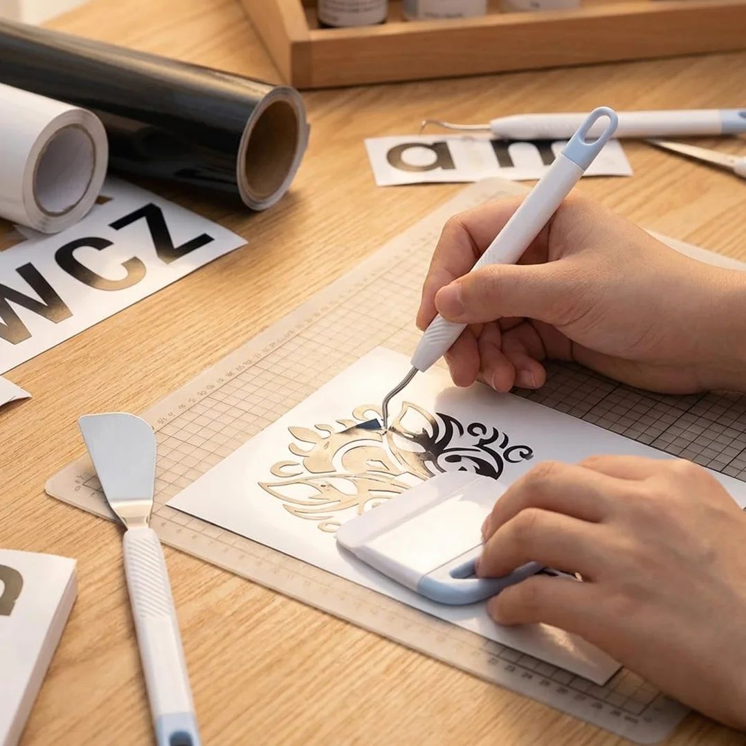 Set di 3 Attrezzi per Incisione e Scrapbooking, Kit DIY per Plotter e Accessori Cricut, Ideale per Silhouette, Embossing e Marcatura