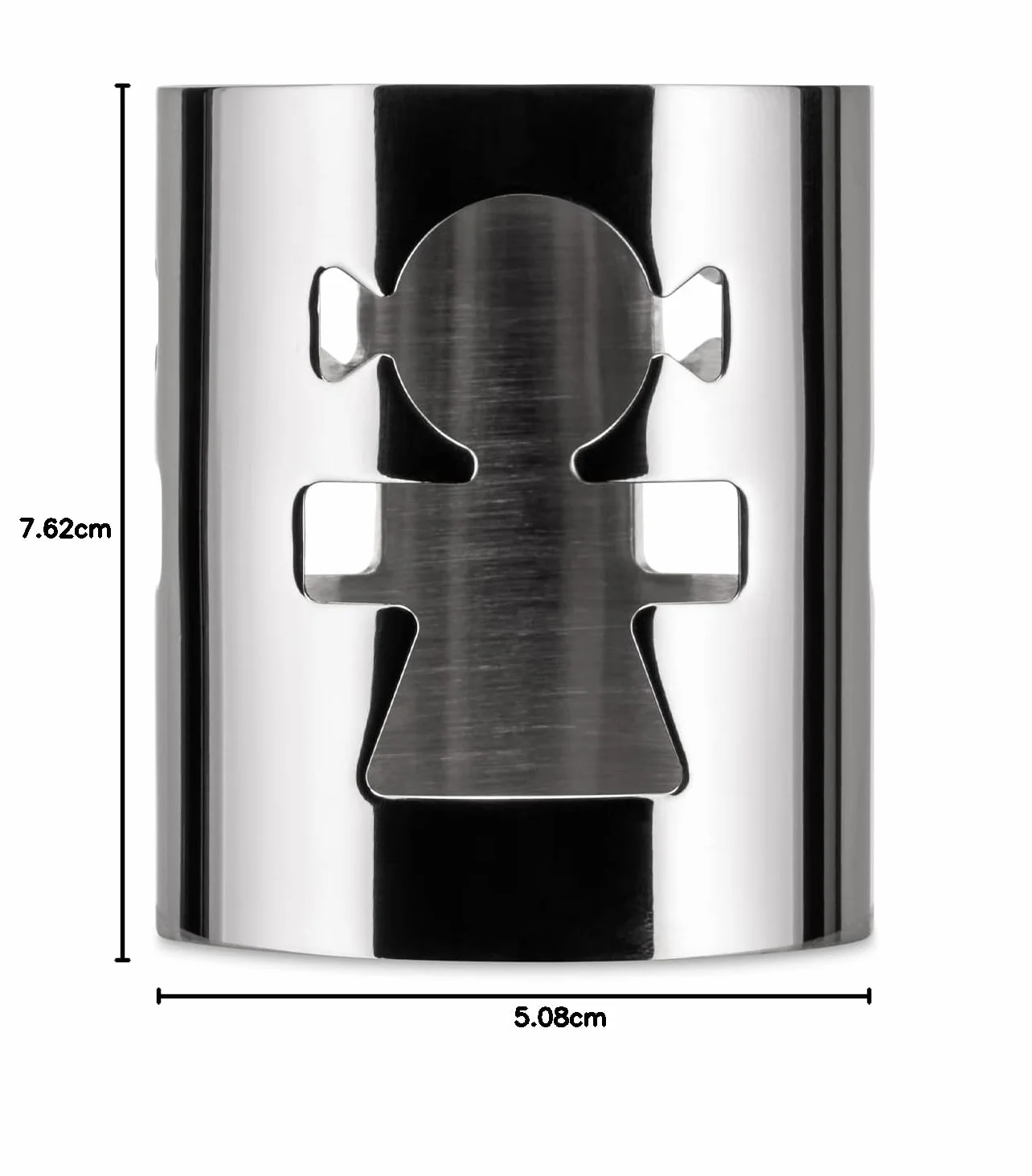 Alessi Girotondo Portatovaglioli Donna Traforato in Acciaio Inossidabile Lucidato A Specchio, 5.1 x 5.1 x 7.6 cm