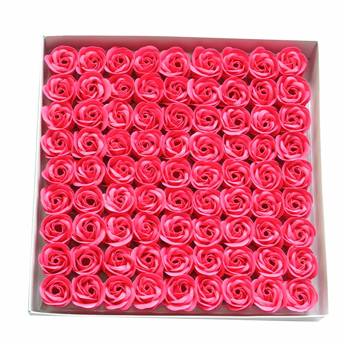 ZUMUii Butterme 81pcs Mano Bagno profumato Sapone del germoglio della Rosa Petali di Fiori di Favore di Nozze in Contenitore di Regalo (Rosa Caldo)