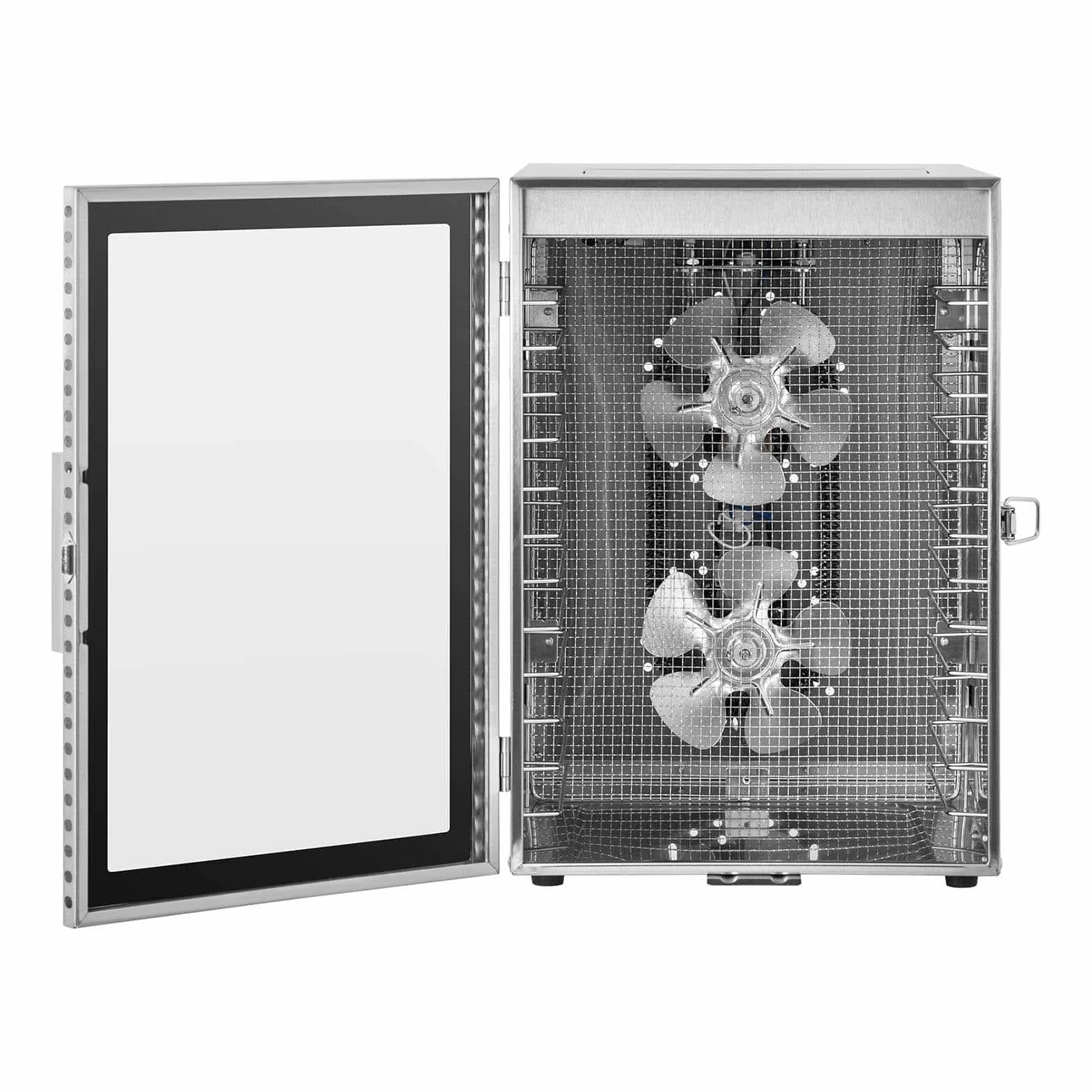 Royal Catering Essiccatore per Alimenti Professionale Disidratatore Frutta e Verdure RCDA-500/45S (800 W, 12 ripiani, 230 V, Acciaio Inox)