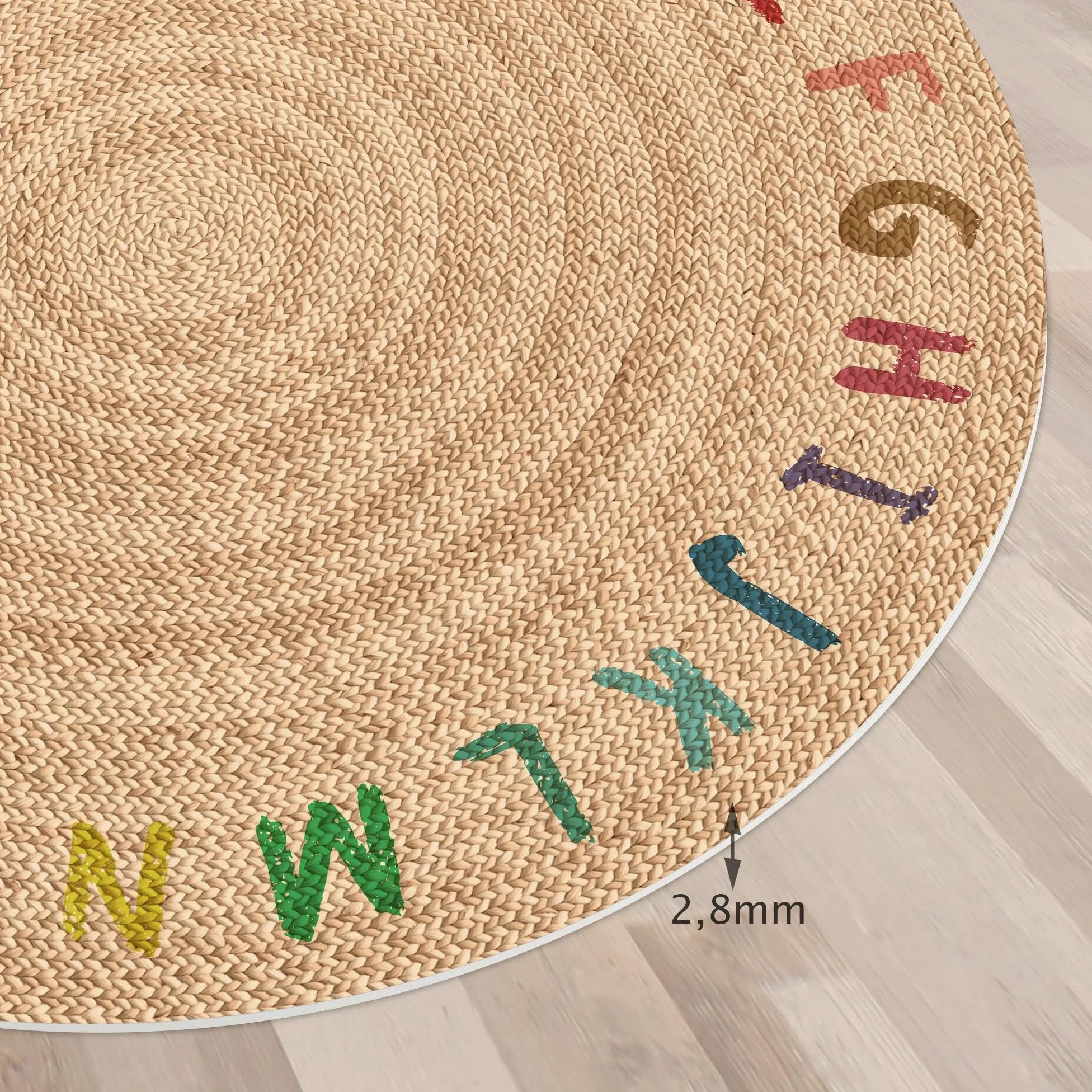 VINILIKO, Tappeto in vinile ABC Colori [Diam] 180 cm