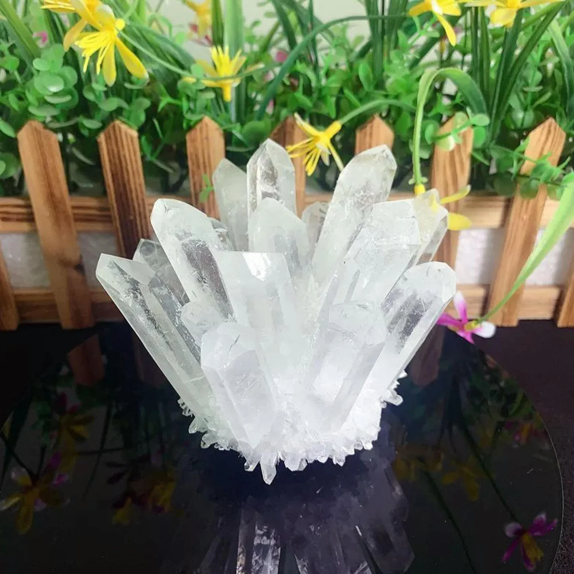 150 g di Quarzo Bianco Cristallino Naturale a grappolo, Pietra preziosa, drusa geode