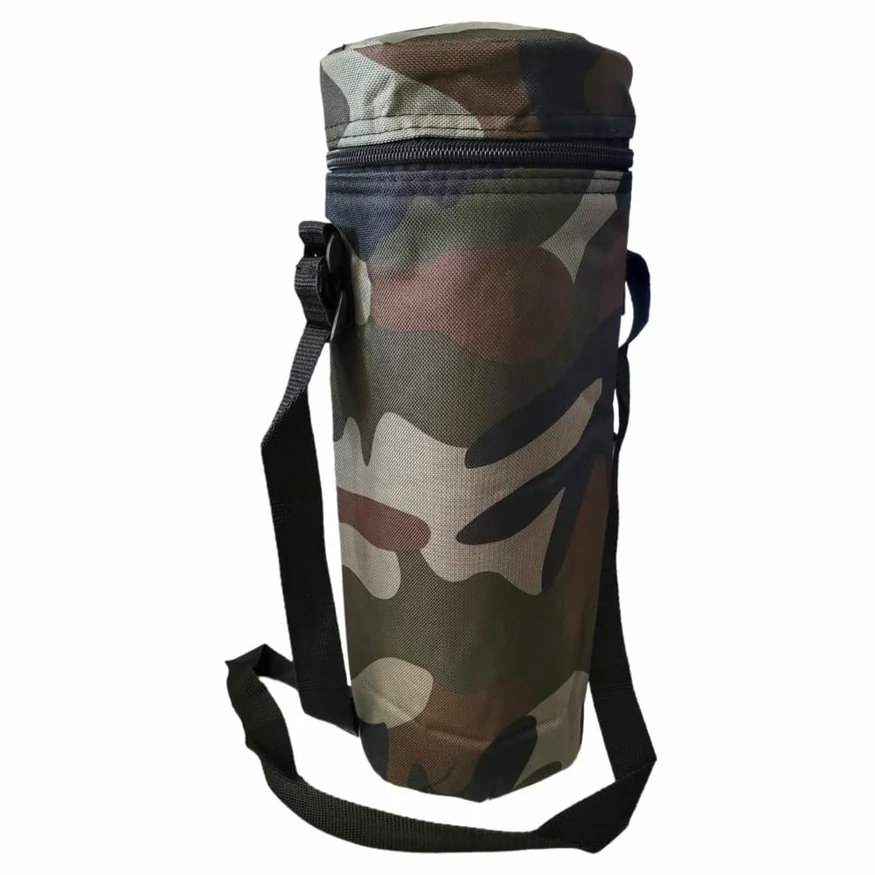 FAST WORLD SHOPPING ® Borsa Termica Porta bottiglia 1,5 A 2 Litri Zaino Frigo Tracolla E Chiusura Zip Interno Alluminio