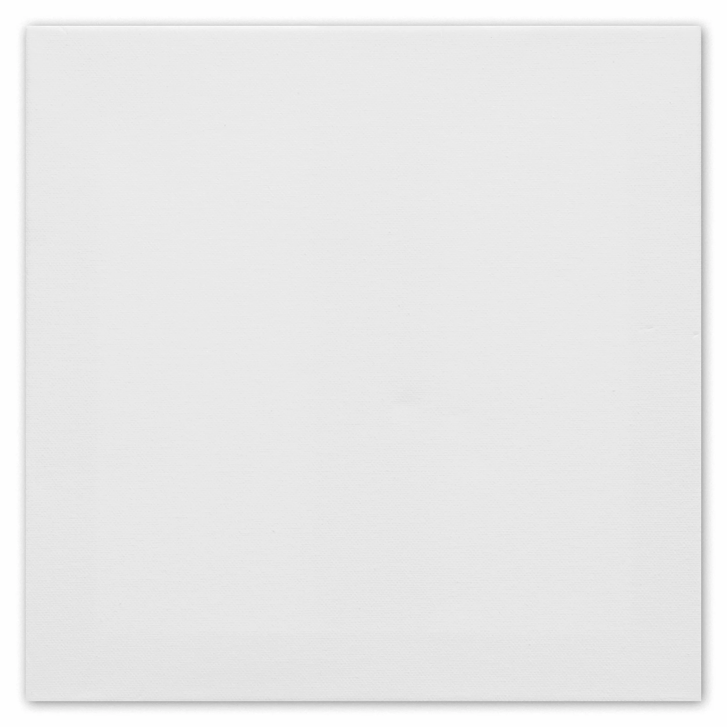 Kangaro Tela - 30 x 30 cm, 380 g/m2, 100% cotone, con cornice in legno di pino e cunei, bianco