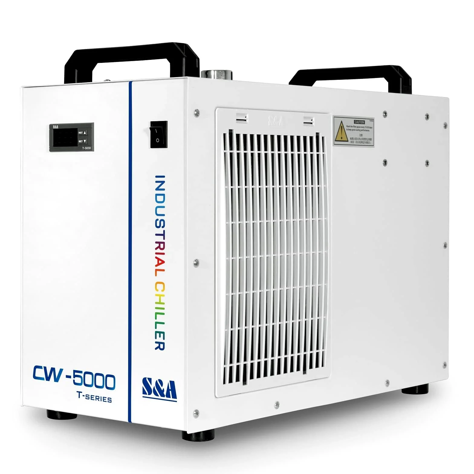 S&A EU Stock CW-5000TG 7L Refrigeratore di acqua industriale Genuine Industrial Water Chiller per macchina da taglio per incisore laser CO2 40W 50W 60W 80W 100W