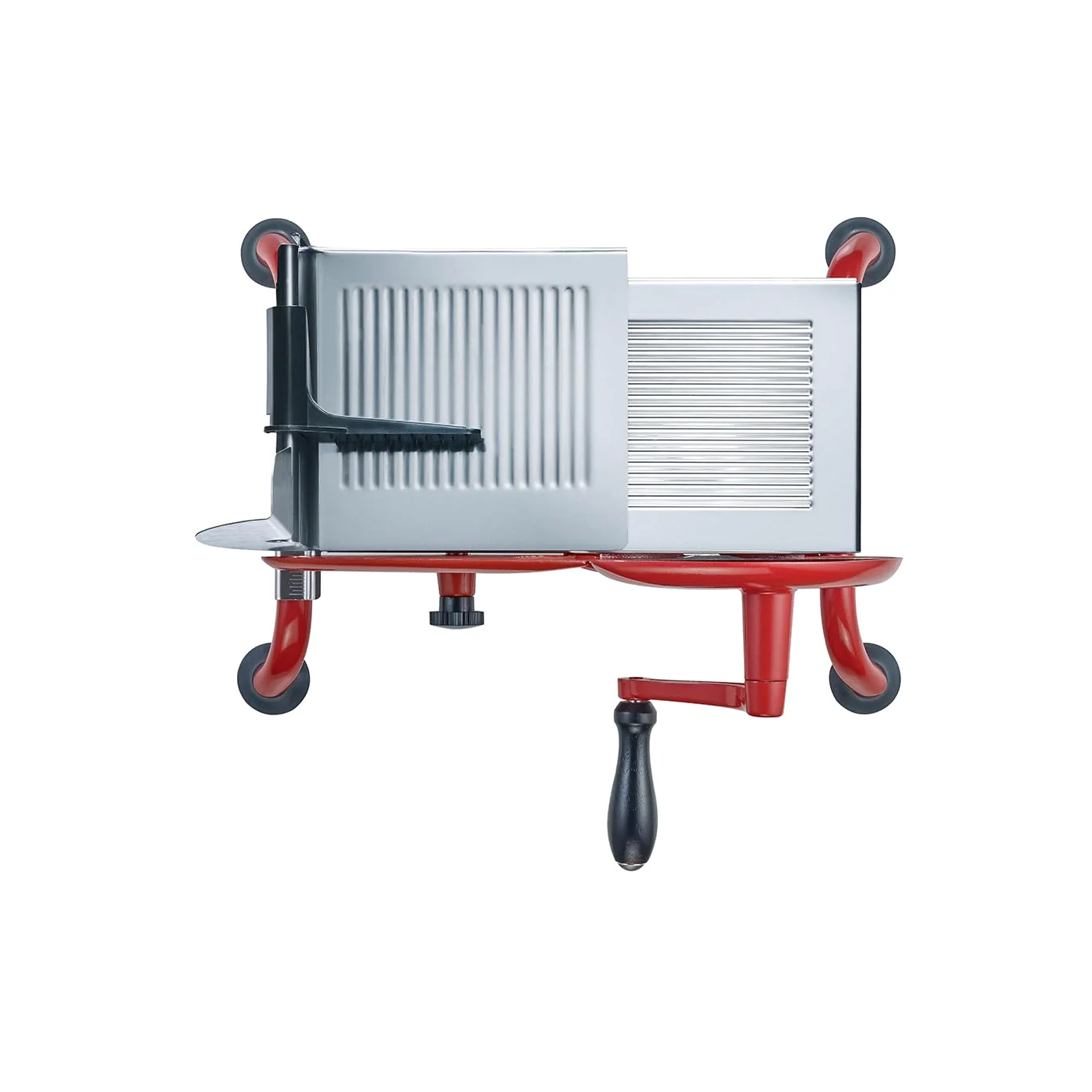 Graef H93 Affettatrice manuale universale, lama seghettata Ø190 mm acciaio inox, taglio 0–15 mm, struttura in metallo, manovella, per pane – Made in Germany, rosso