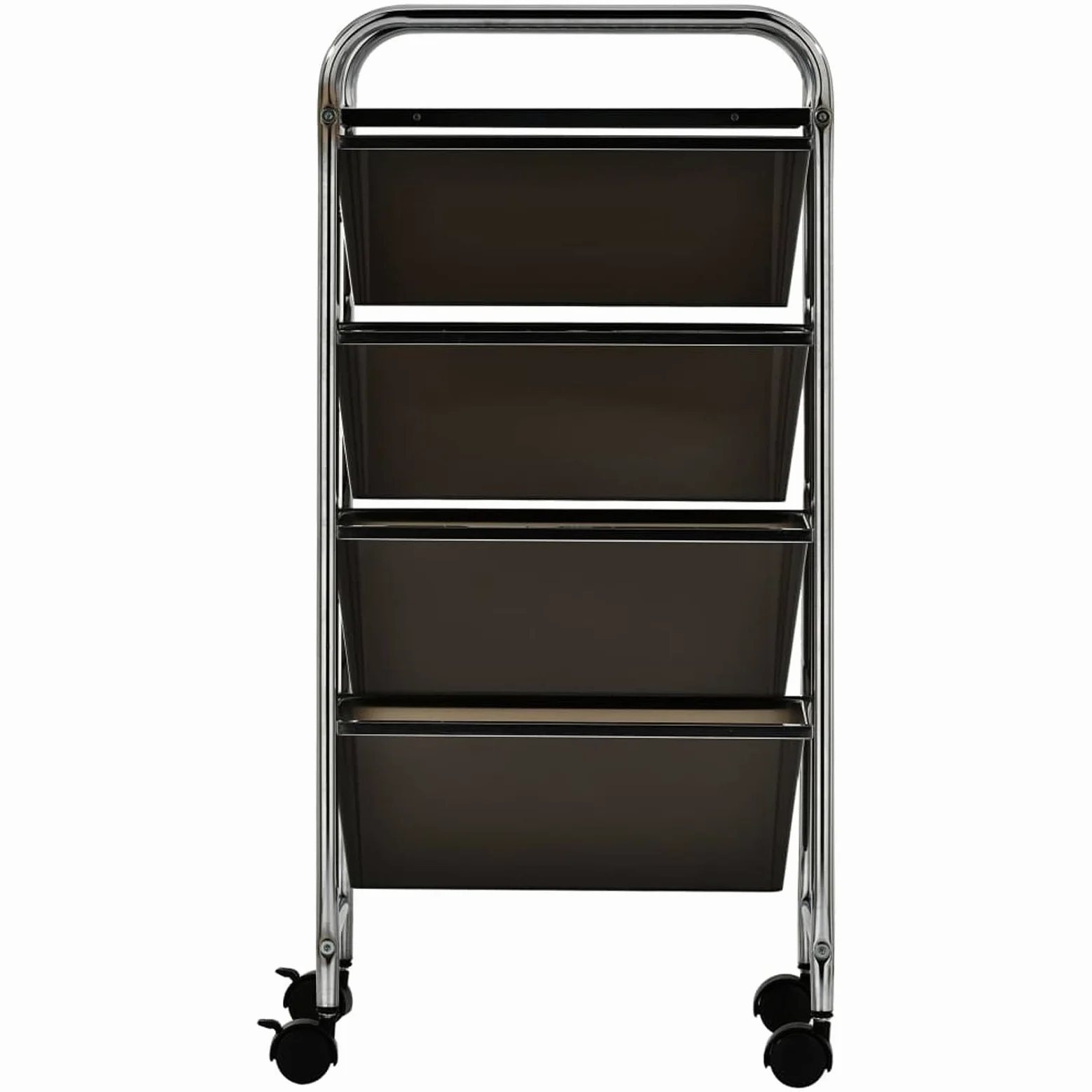 Rantry Carrello Portaoggetti Mobile con 4 Cassetti Nero in Plastica Decorazione da Mobili