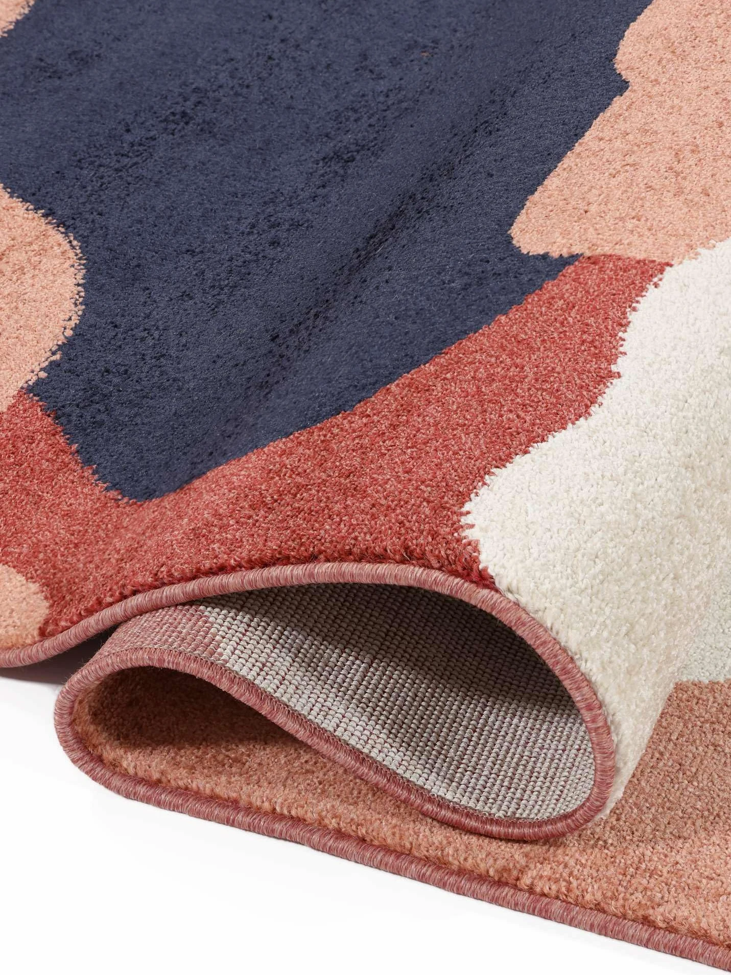 RugVista Big Sur, Tappeto, Moderni, 240 x 300 cm, Rettangolare, Pelo medio, Lavabile solo a secco, oeko_tex_100, Terracotta/Navy