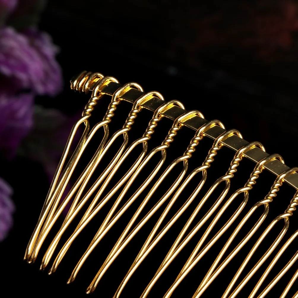 FAI DA Te Clip di Capelli in Metallo Bianco Velo da Sposa Pettine Laterale 20 Accessori per Capelli da Sposa Oro