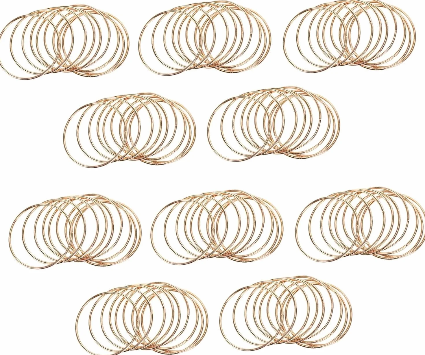 Gold Catcher Anelli Metallo Hoops 3 Pollici Acchiappasogni 100 Pack