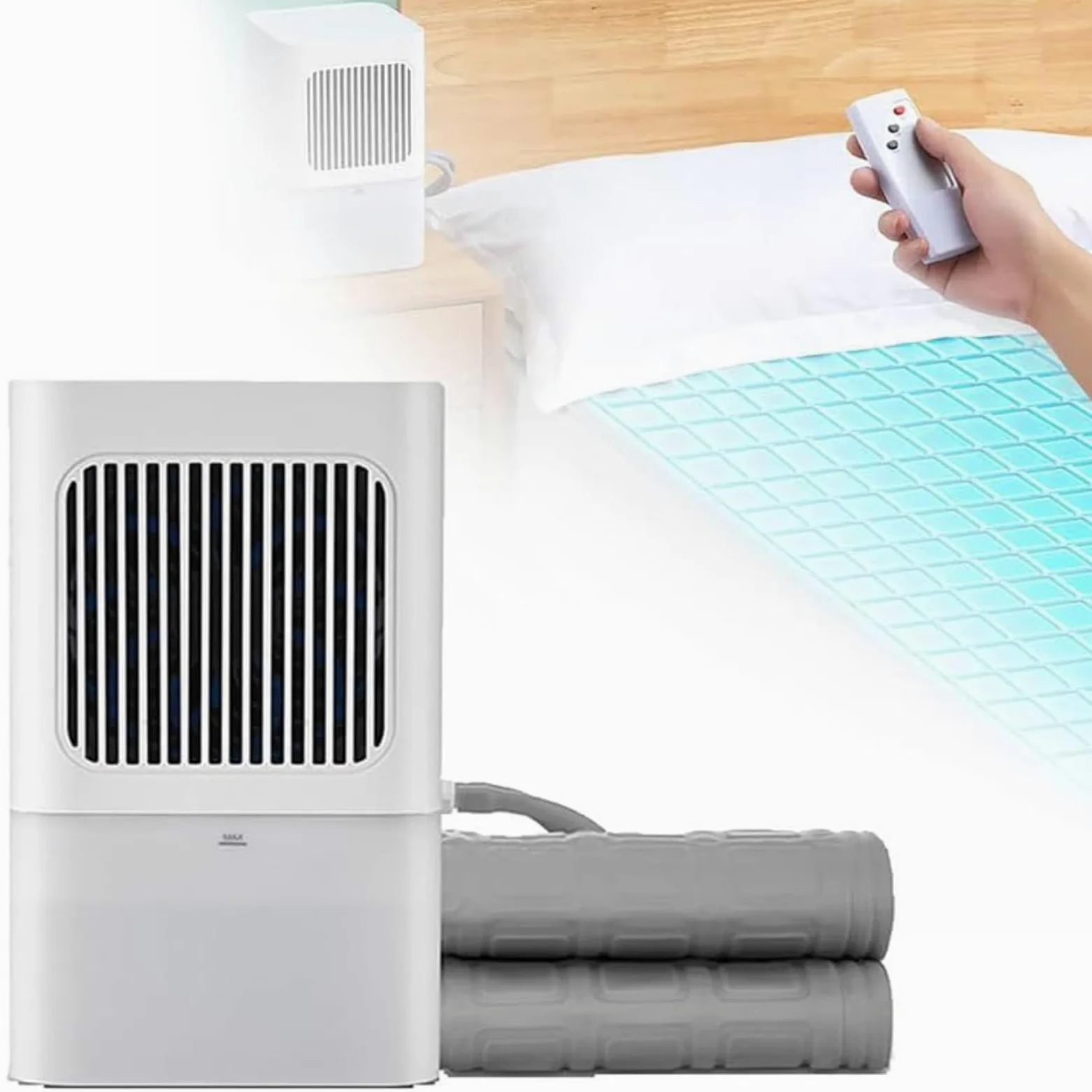 Raffreddatore per Materasso 160 * 140CM, Silenzioso Materasso ad Acqua per un Sonno Profondo e Ristoratore Sistema di Raffreddamento per Letto ad Acqua