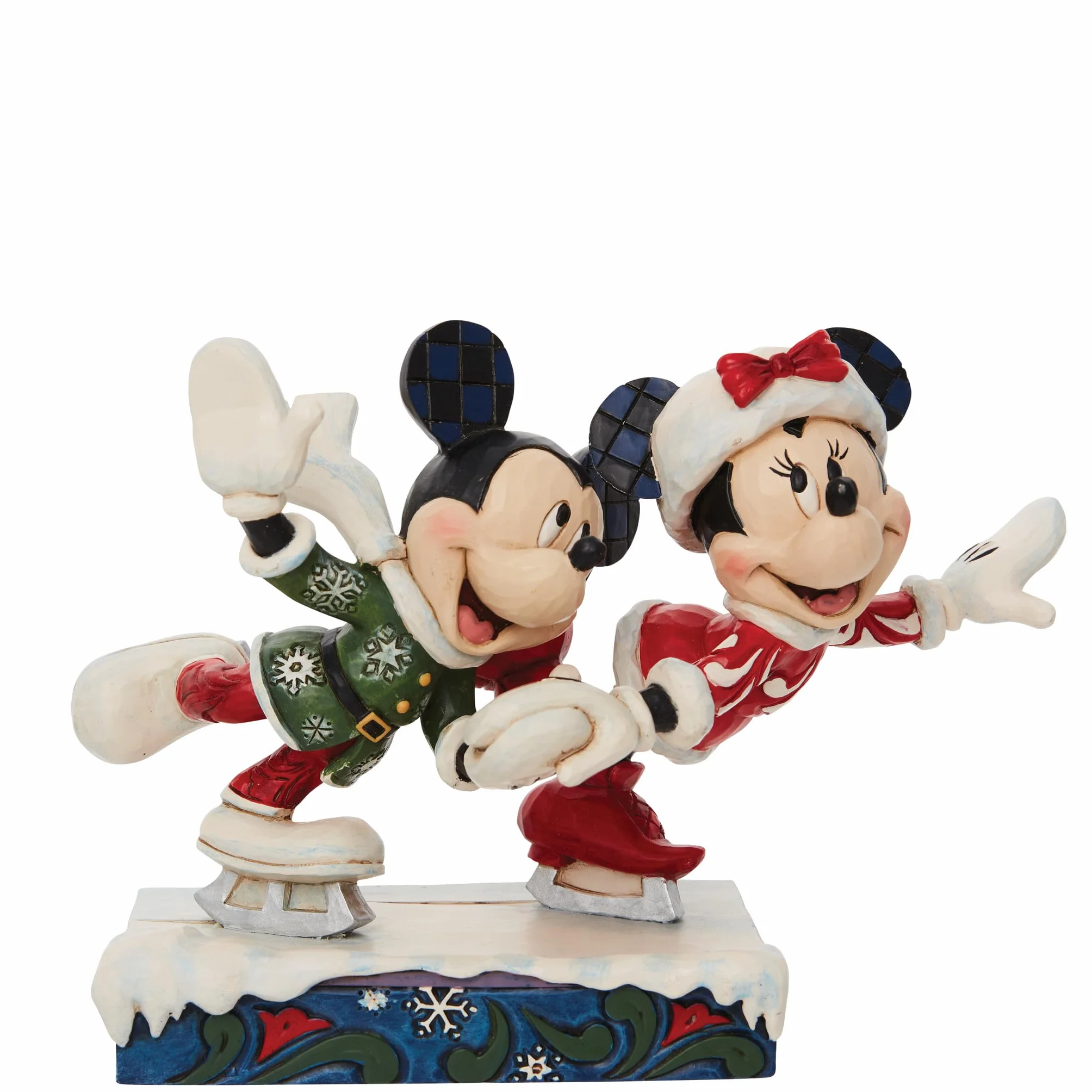 ENESCO Disney Minnie Topolino Pattinaggio su ghiaccio statuetta 12,7 cm