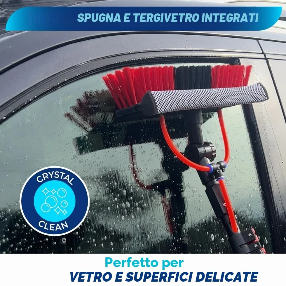 STARLYF - Telescopic Hydrocleaner, scopa telescopica per pulizia, idropulitrice telescopica, alimentazione ad acqua, dispensatore di sapone, pulizia pannelli solari, lavaggio camion, autobus, auto,