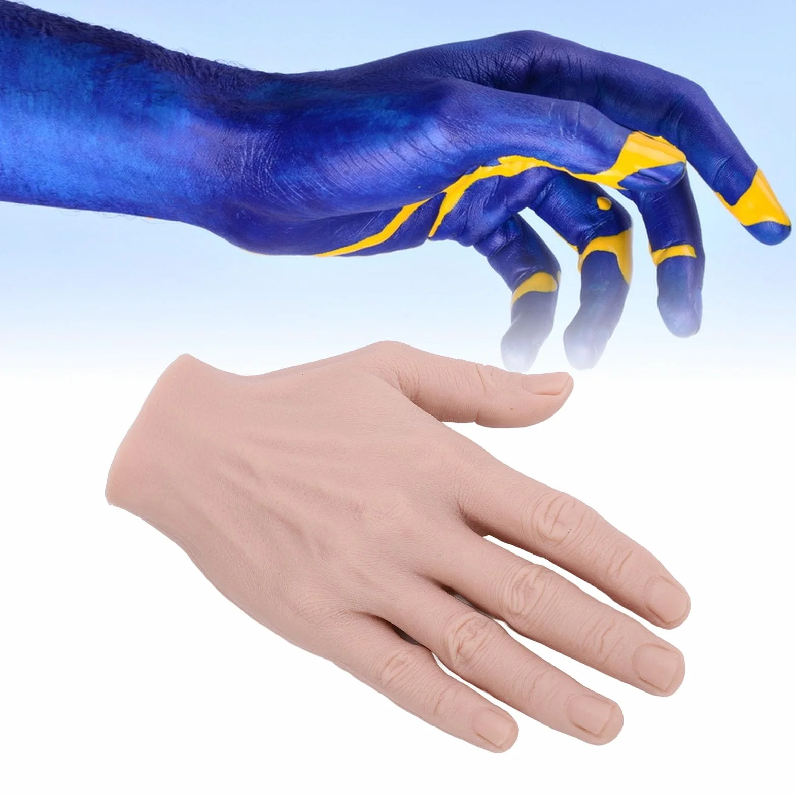 Mano Artificiale in Silicone Pieghevole per Pratica di Pittura