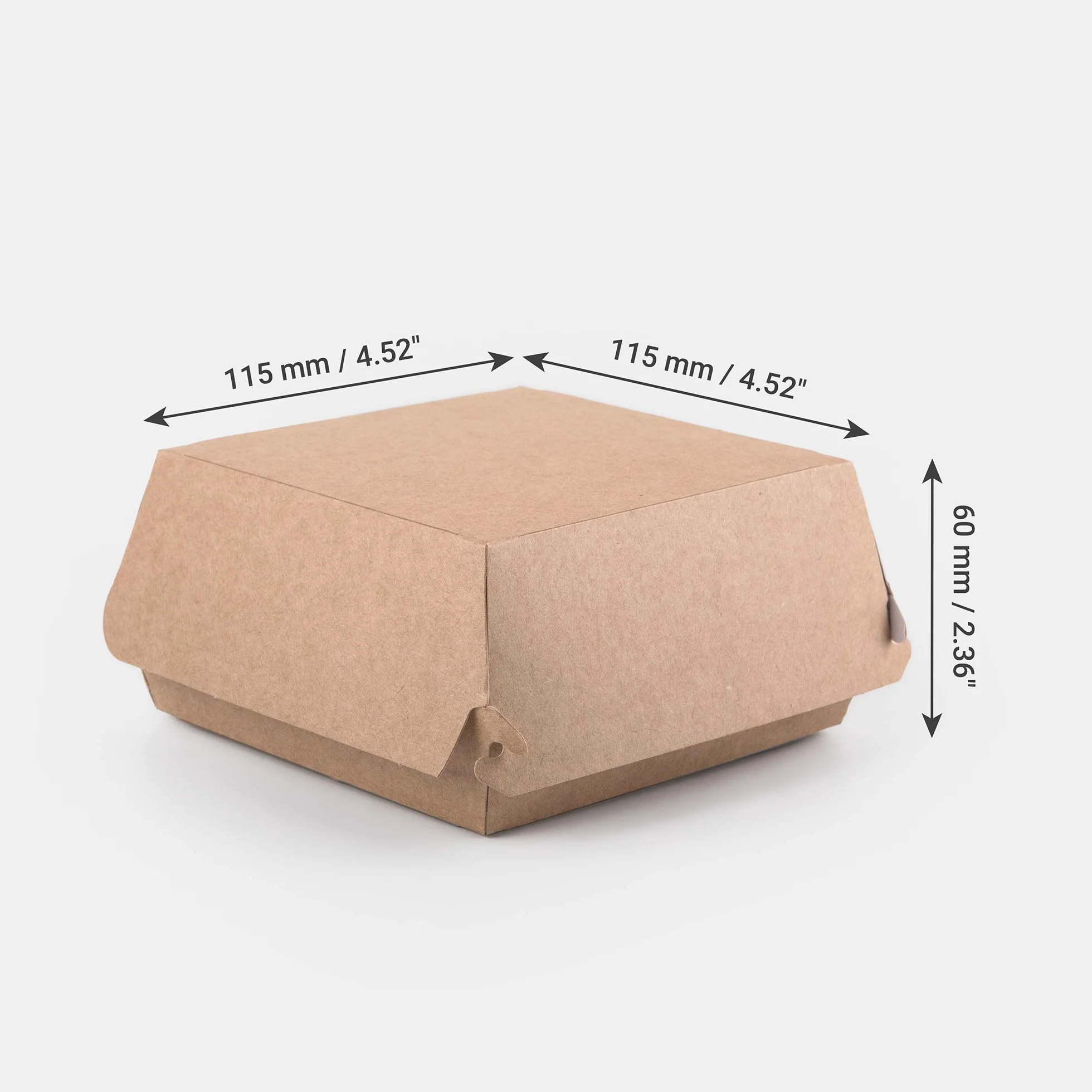 Confezione Kraft da 50 scatole hamburger Contenitore Fast Food da asporto, usa e getta, a prova di perdite, riciclabile ecologico (50, M)
