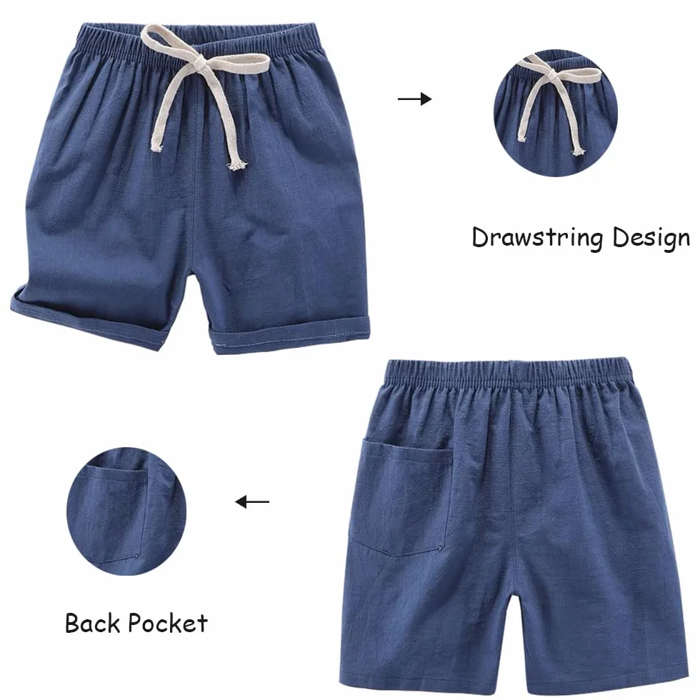 FedMois Pantaloncini Cotone Bambini Ragazzi, Confezione da 4