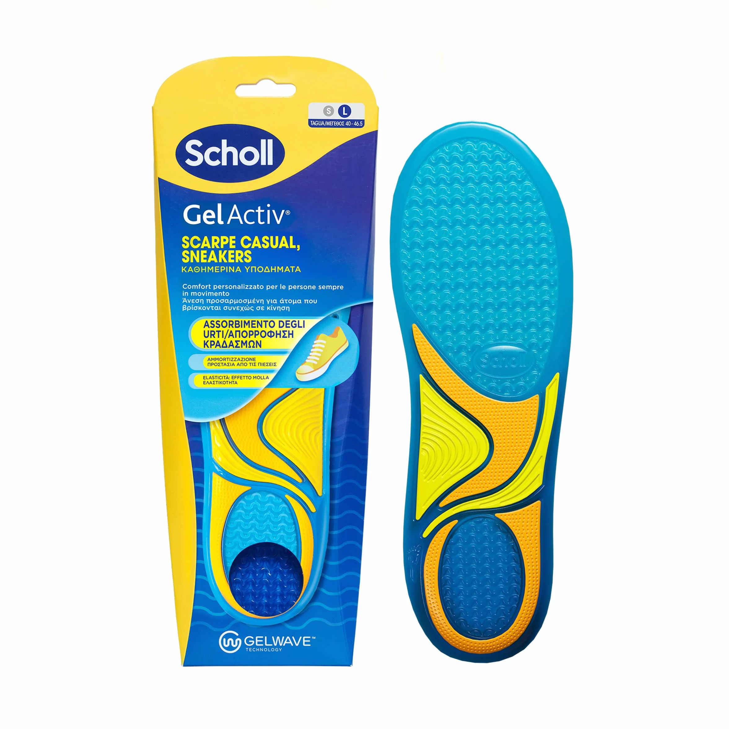 Dr. Scholl's Solette GelActiv Scarpe Casual Sneakers Memory Foam GelWave Ammortizzante Taglia 40-46.5 Ritagliabili