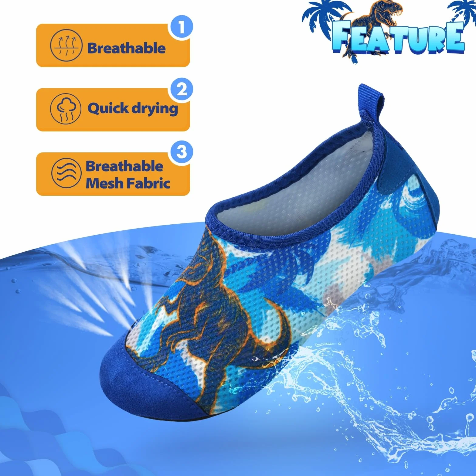 Scarpe da Acqua per Bambini Ragazzi Morbide Rapide Nuoto