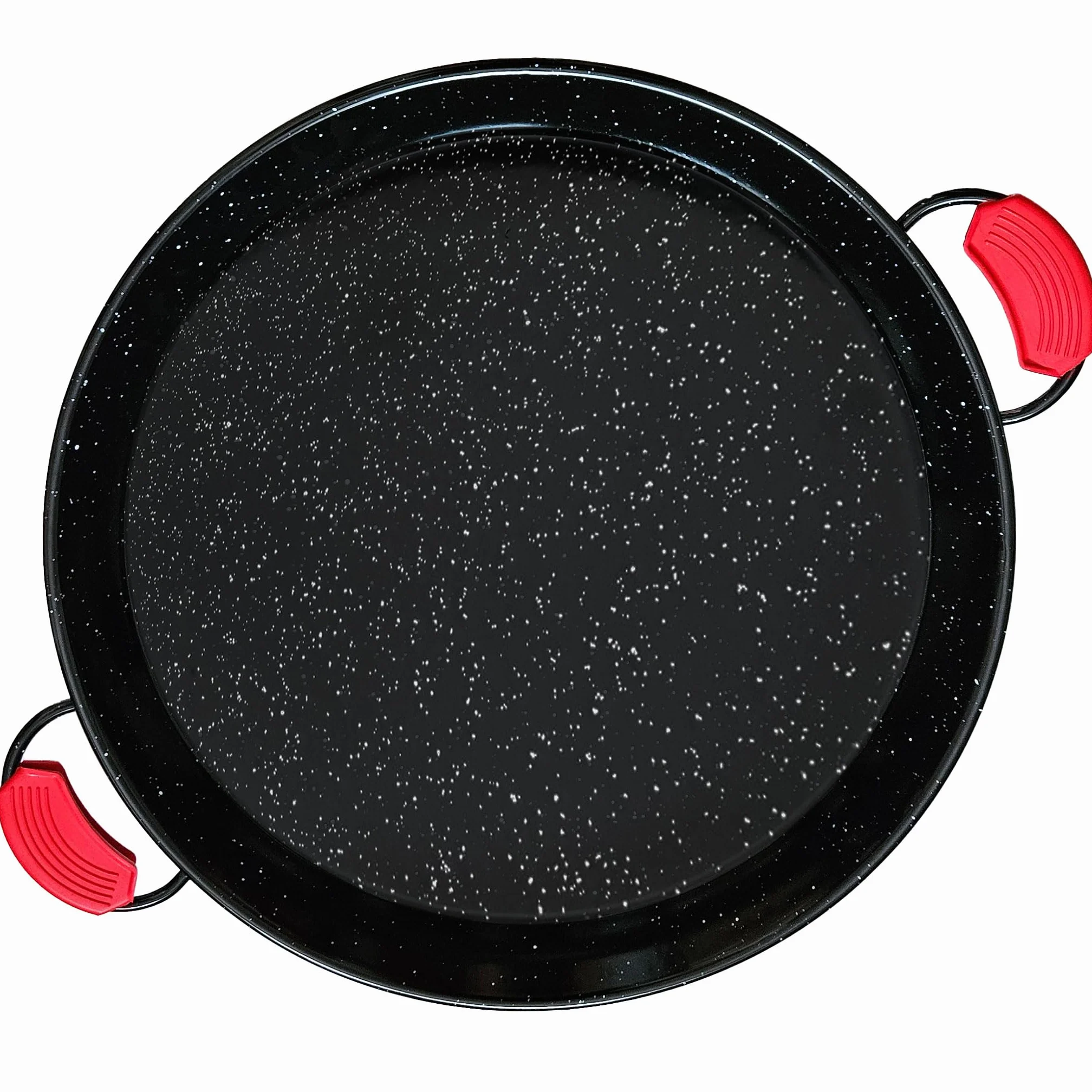 briebe Set Bruciatore a Gas Paellero 3 Fuochi 60-40-20 cm + Padella per Paella Smaltata 65 cm 22 Porzioni + Supporti 3 Gambe, Robusto Treppiede Regge Fino a 200 KG, Kit Paella