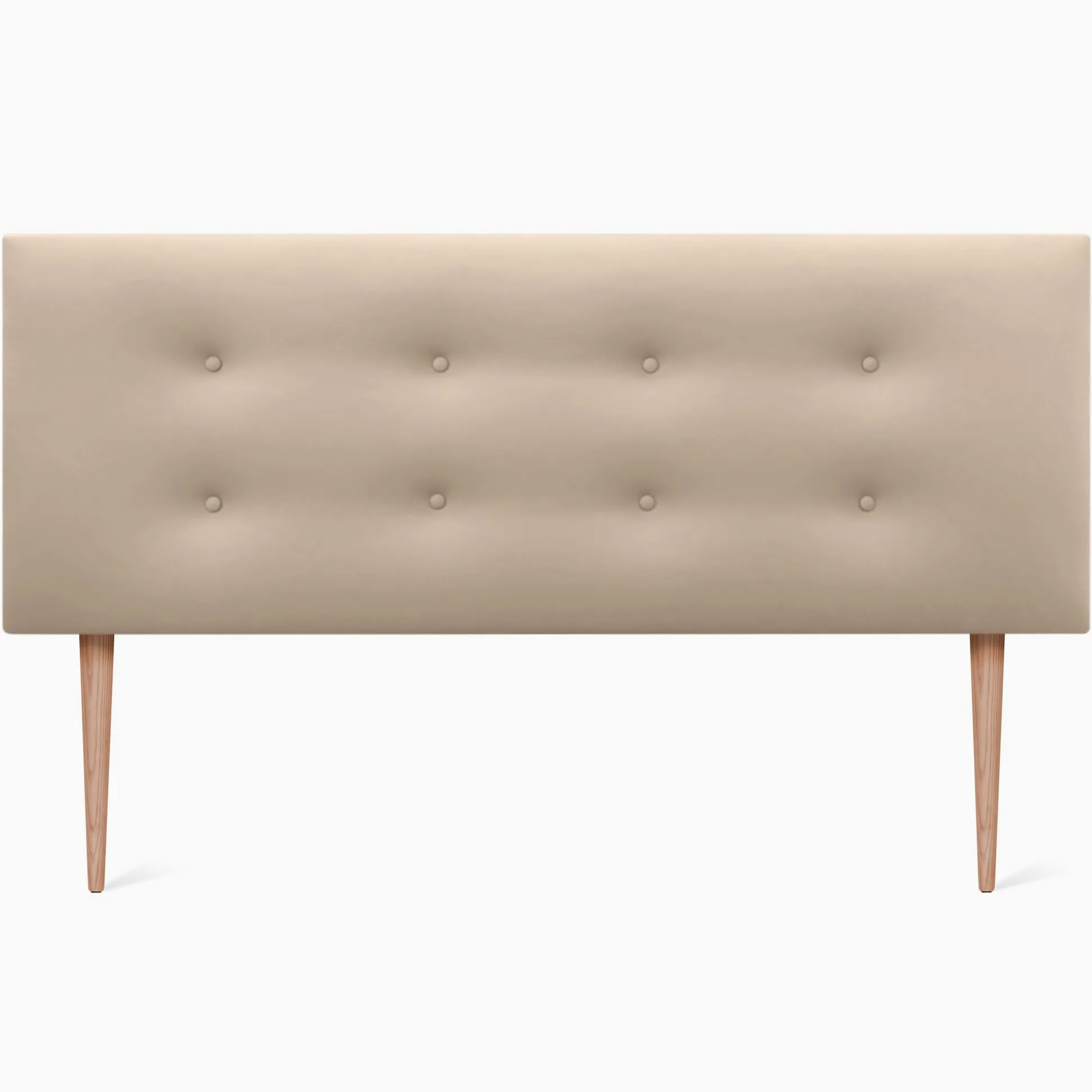 DHOME Testiera in Similpelle o Tessuto AQUALINE Pro con 2 file di Bottoni e Gambe Testiera Imbottita per Letto di Lusso (160x105cm con gambe (Letti 150/160), Similpelle Beige)