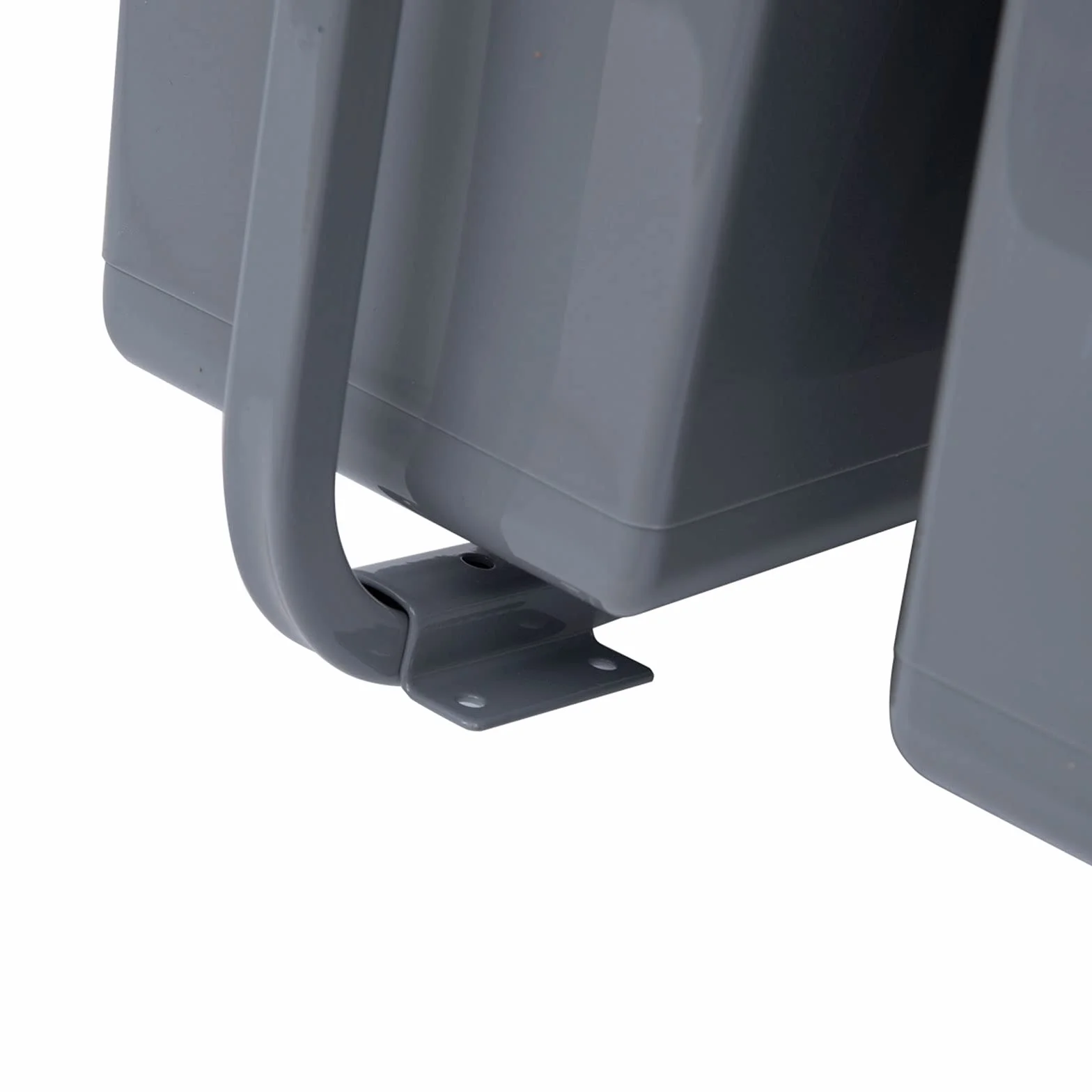 HOMCOM Pattumiera Estraibile da 40L con 3 Contenitori per Raccolta Differenziata, Cestino Spazzatura in Acciaio, ABS e PP, 48x34.2x41.8 cm, Grigio