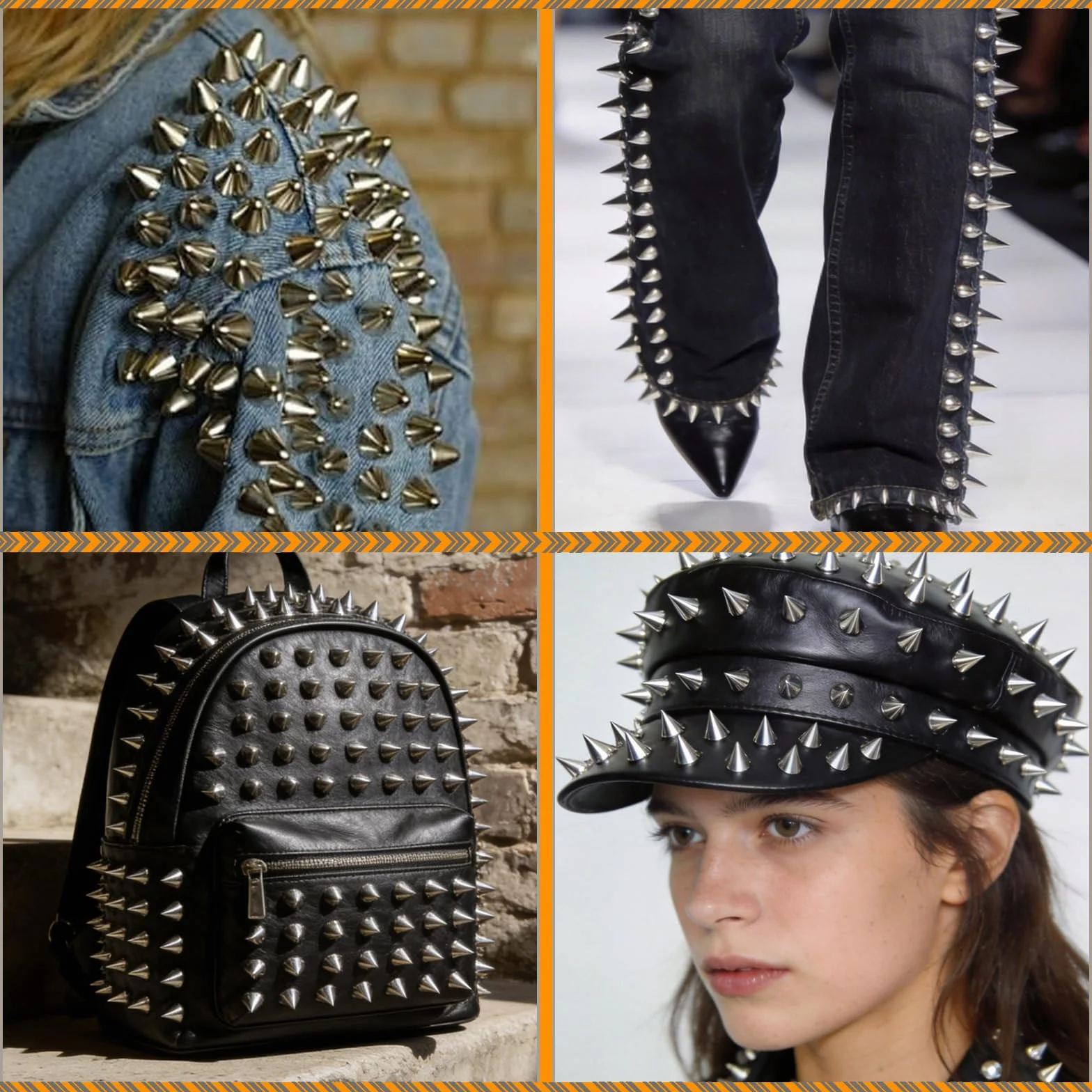 100 pz Spikes Studs 7mm Metallo Cone Spikes Rivet, Punk Rock Vite Back Studs per DIY Borse Abbigliamento, con cacciavite (argento, 3 dimensioni)