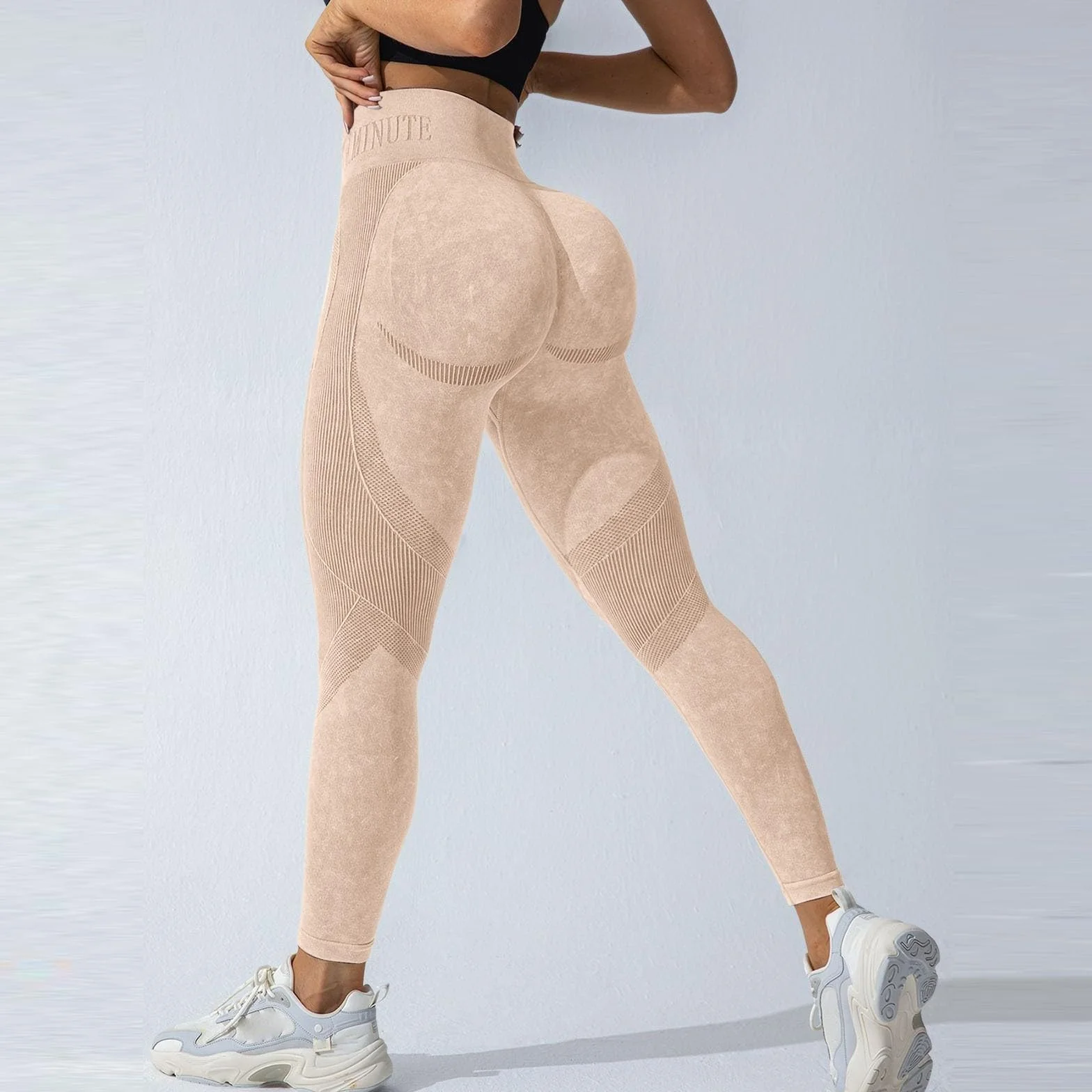 Leggins sportivi da donna anti cellulite compressione vita alta push up yoga