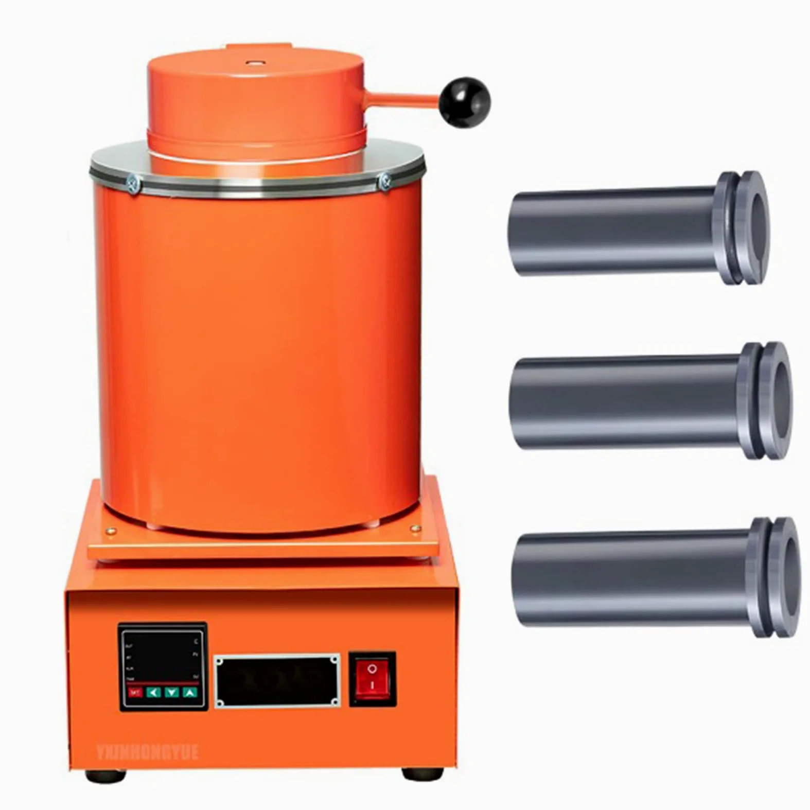 Macchina per Fusione Metalli con Display Digitale 1KG, Controllo Temperatura 1150°C, Kit Forno per Fusione Oro con crogioli da 1KG, 2KG e 3KG per Lavorazione di Gioielli, 2000W