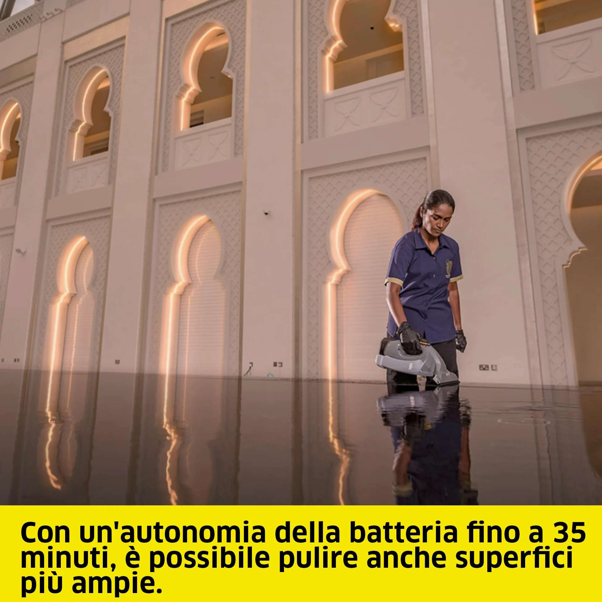 KÄRCHER Lavavetri Asporagocce a batteria WVP 10 per la pulizia senza sbavature di finestre, piastrelle e altre superfici lisce, grigio