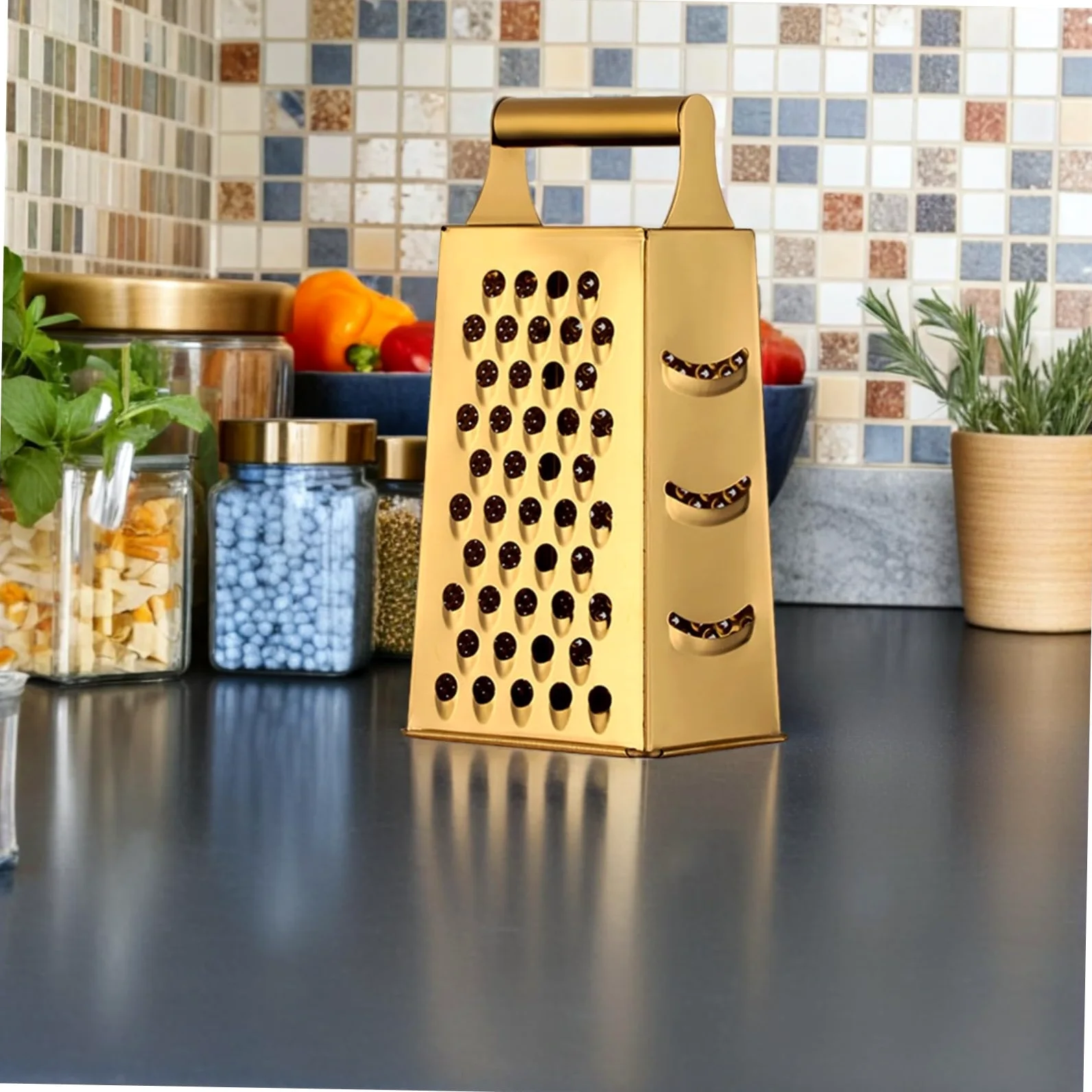 ABOOFAN Multi Acciaio Inossidabile Utensile per Verdure Lati per Affettare Grattugiare Cucina e Preparazioni