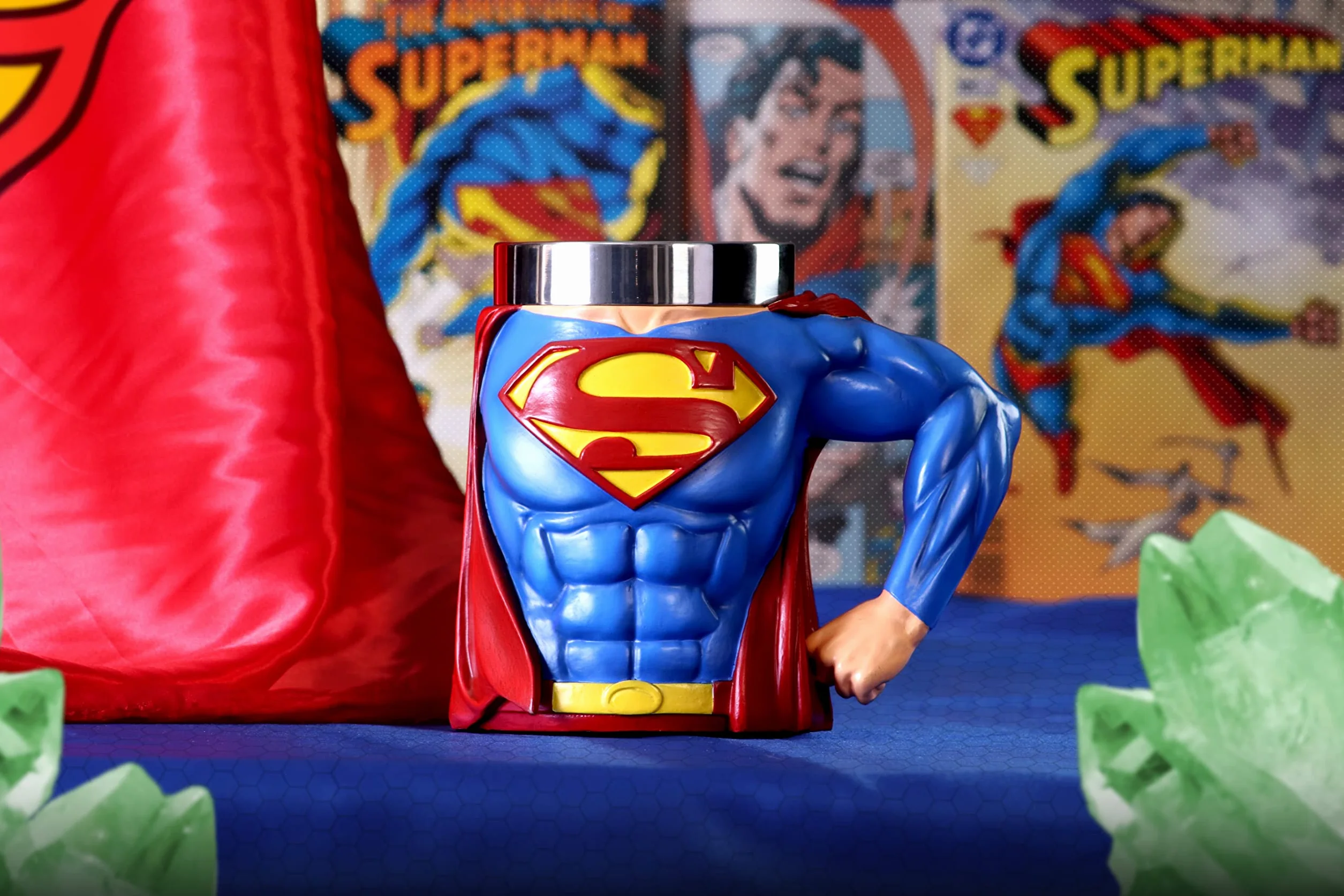 Nemesis Now Boccale con licenza ufficiale Superman Hero, blu, 16,3 cm