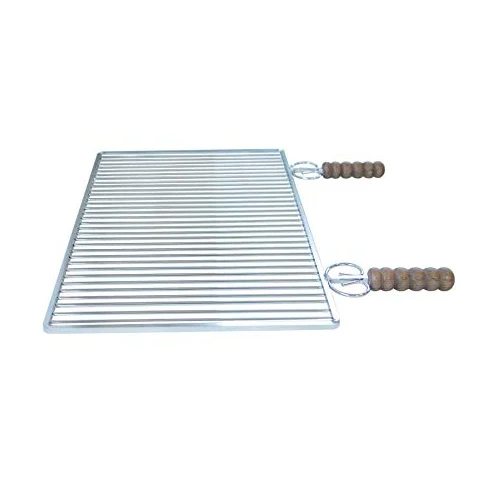 BG952 GRATICOLA ACCIAIO CROMATO CM 80X40 - CRUCCOLINI