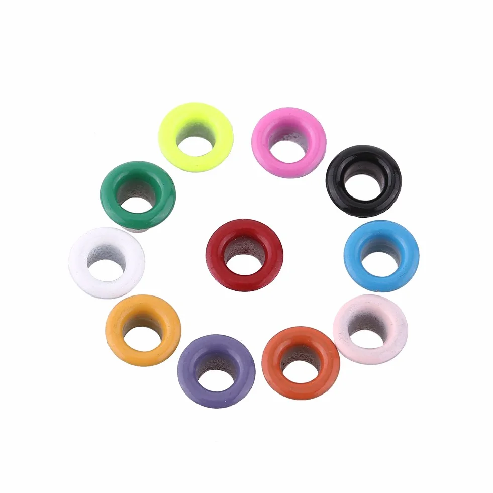 Occhielli rotondi metallo da 3 mm 500 pezzi colori misti, per scrapbooking scarpe artigianali pelle vestiti fai da te