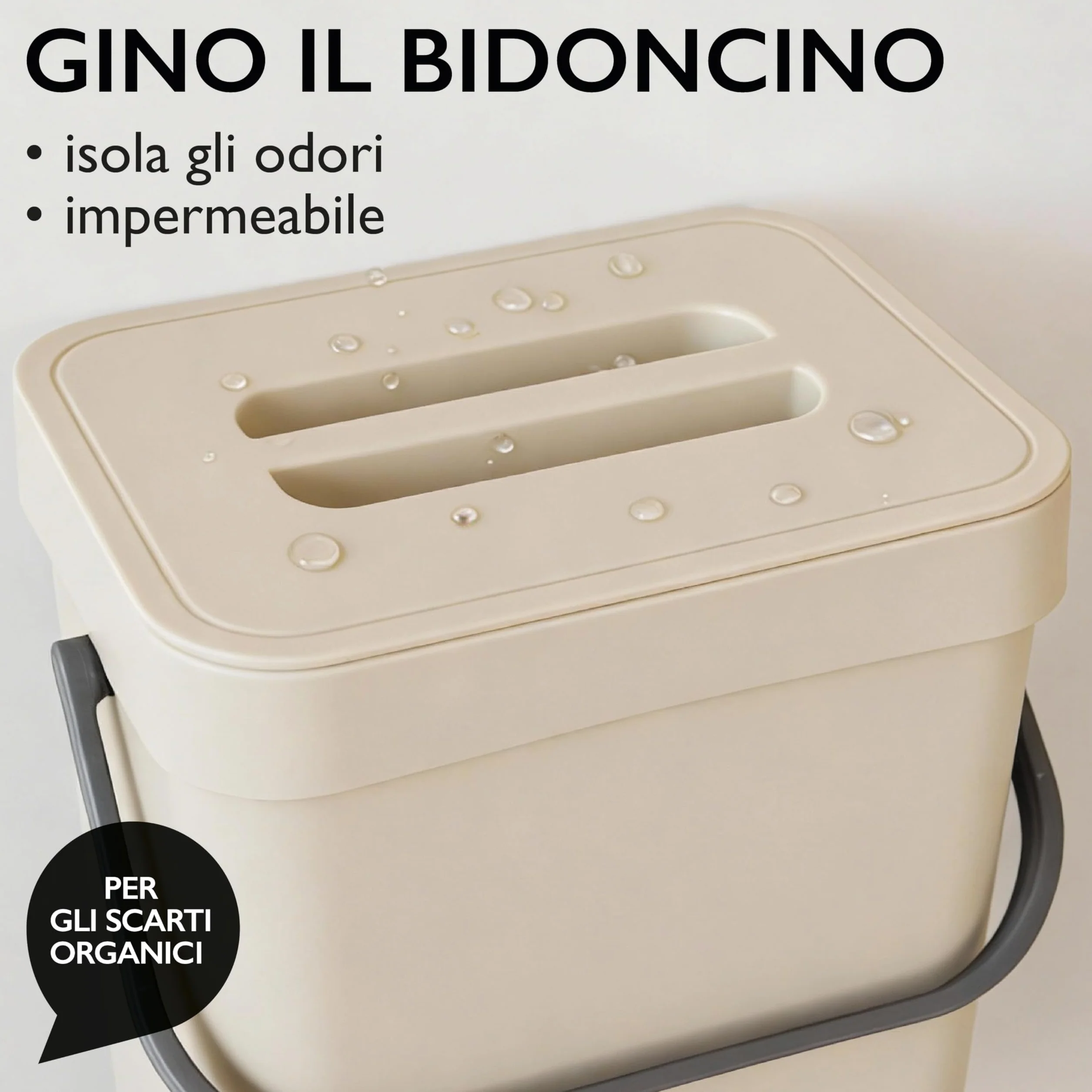 PATTUMIERA RIFIUTI ORGANICI GINO 5 lt ghiaccio