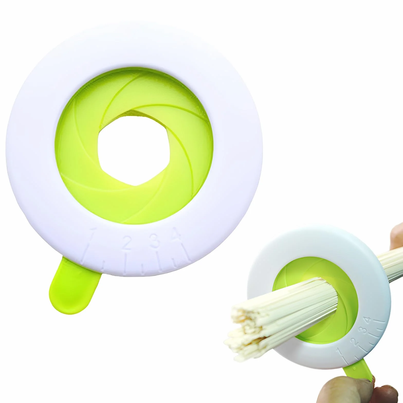 Dosaspaghetti a 4 Fori - Misuratore di Spaghetti per Controllo Porzioni - Gadget Cucina Pratico - Ideale per Pasta in Porzioni Perfette