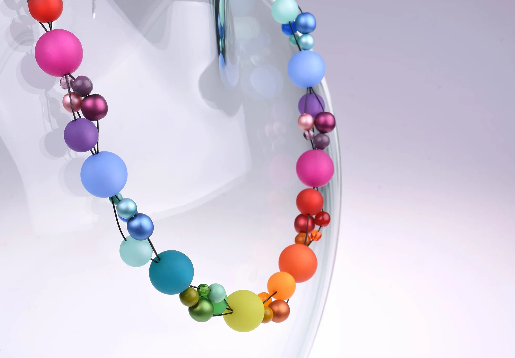 Materiale Mix Catena Amelie, Placcato argento, colore: bunt, cod. 2177-B