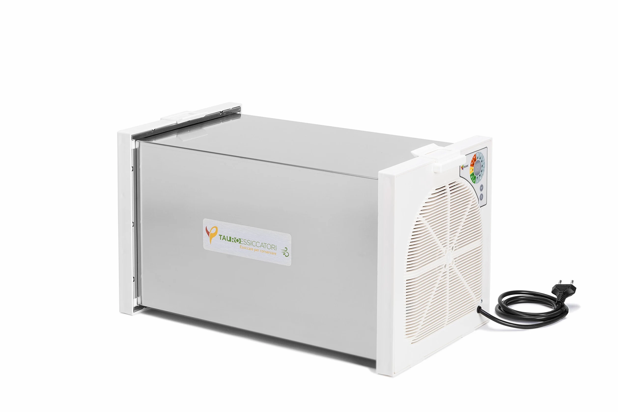 Tauro Essiccatori, Essiccatore alimentare Biosec Deluxe B6 a flusso orizzontale Made in Italy in acciaio inox con 6 cestelli, potenza 550W essicca fino a 3,5Kg