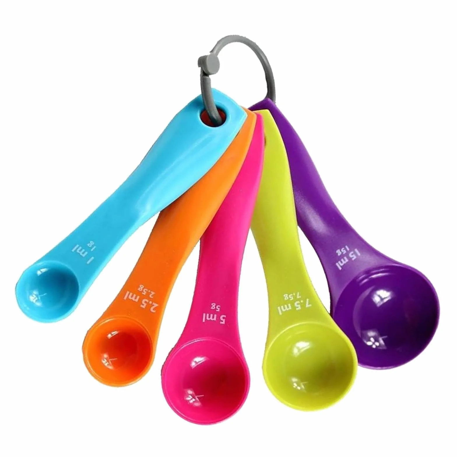 Set di 5 Pezzi misurini dosatori,grammi cucchiaini dosatori cucchiai dosatori Colorati con Diverse capacità,misurini Cucina,cucchiai dosatori in plastica per Strumenti dosatori per polveri