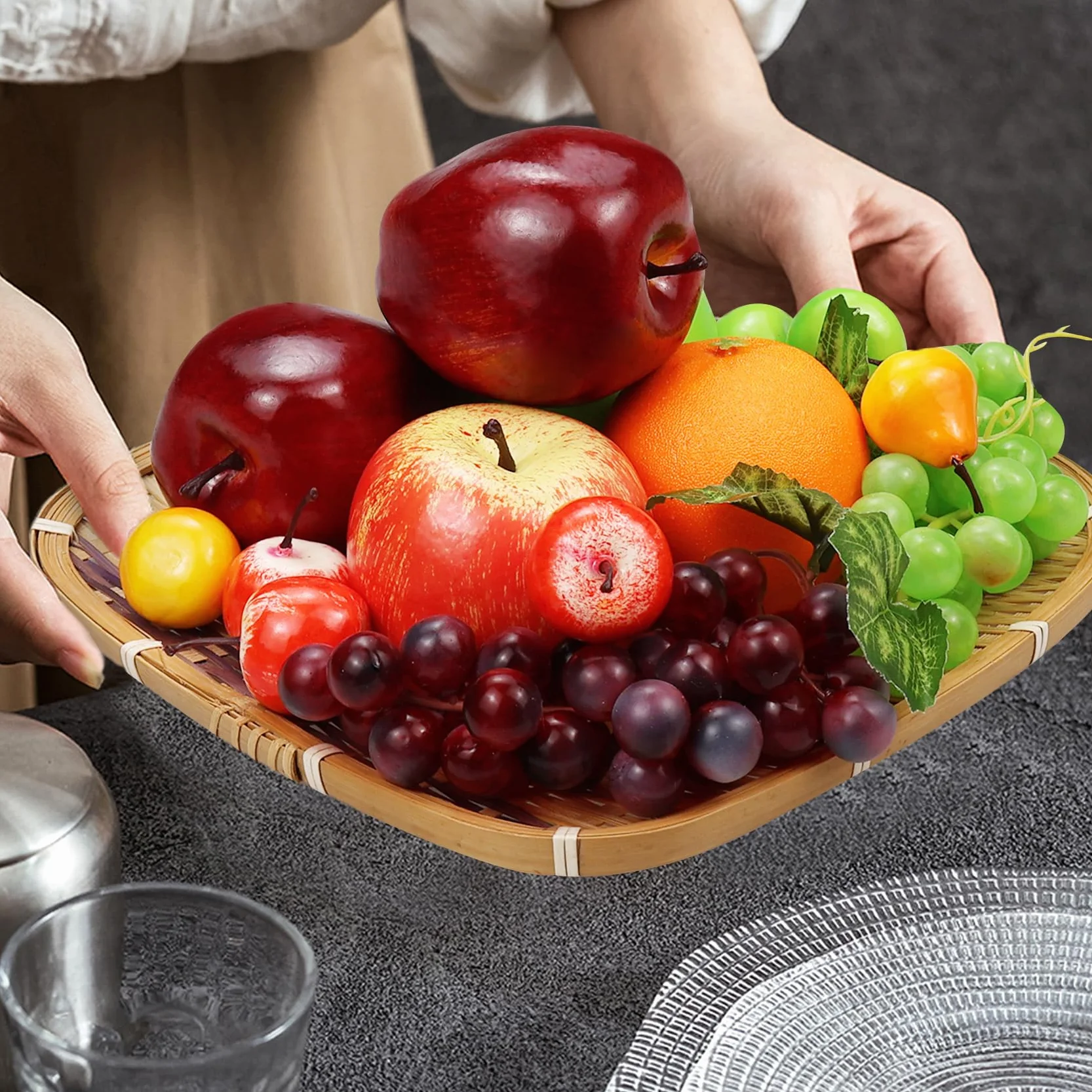 Frutti Finti 22 Pezzi Frutta Artificiale Decorazione Set Assortito