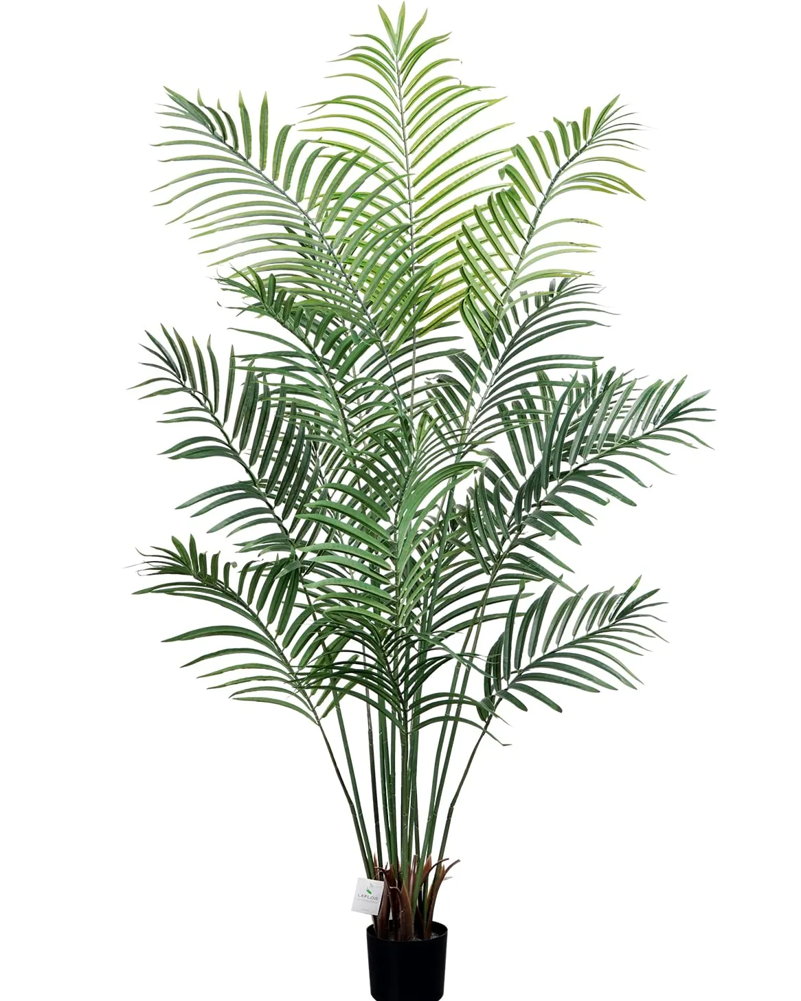 165 cm artificiale Palma di Dypsis Lutescens, solo pianta per interni, 15 tronchi staccabili, decorazioni per ufficio, negozio, appartamento e feste, 1 pezzo