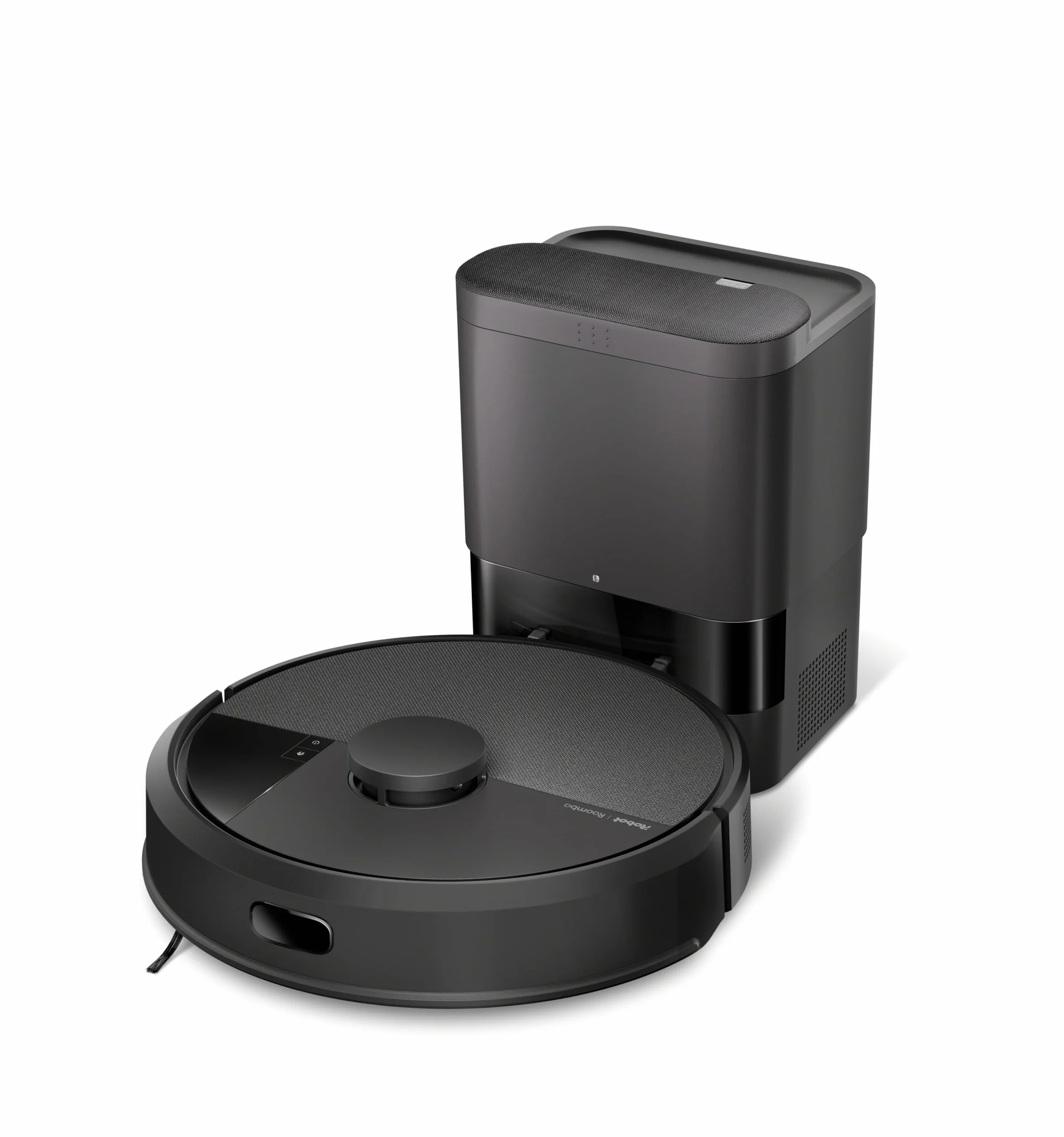 iRobot Robot Roomba 105 Combo + Stazione Autosvuotamento, Robot Aspirapolvere Lavapavimenti, Navigazione ClearView LiDAR, Rileva Tappeti/Moquette, Pulizia Mirata, Controllo tramite App, Nero
