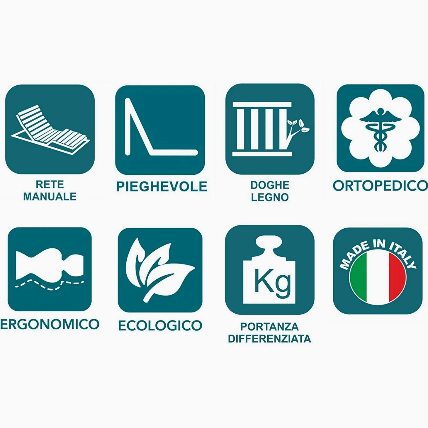 EVERGREENWEB - Rete a doghe Singola 80x190 cm Letto Apribile Salvaspazio con Gambe Pieghevoli, Doghe in Legno Naturale di Faggio, 4 Ruote AntiGraffio Struttura in Ferro Rinforzata per Tutti Materassi