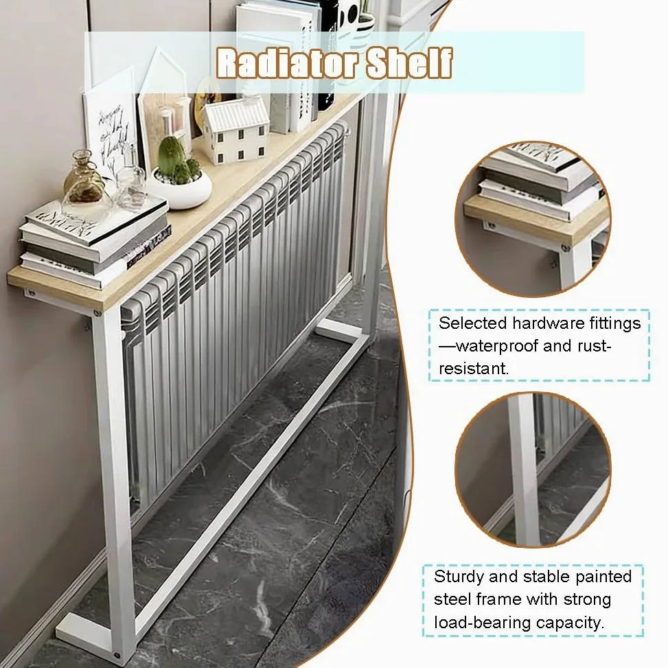 Tavolo consolle, tavolino stretto per divano, ripiano in legno per ingresso, soggiorno e camera da letto, design lungo per posizionare oggetti, 80 x 20 x 90 cm