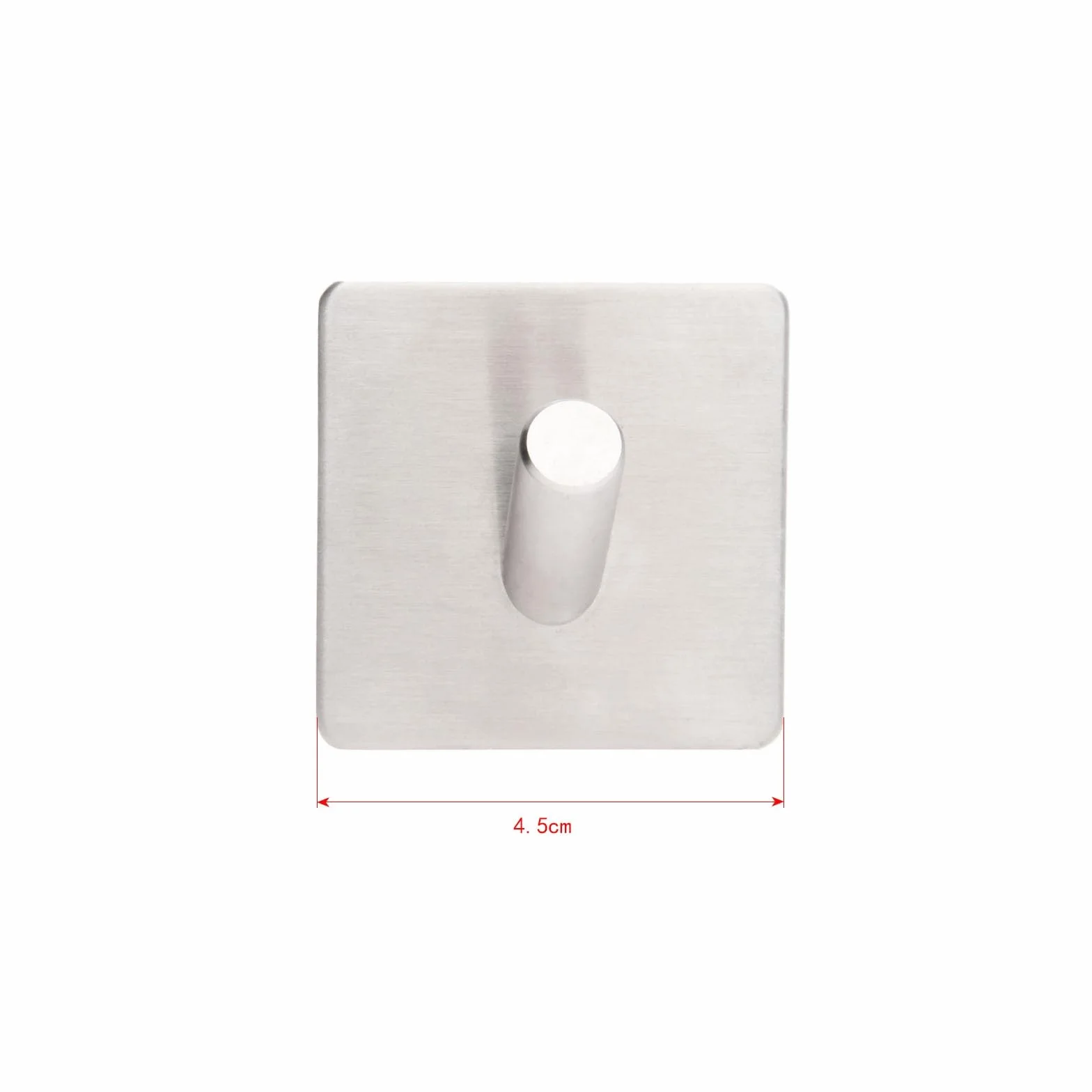 Gancio Autoadesivo Acciaio Inox 45 mm Portachiavi Bagno Cucina Asciugamano Montaggio a Parete