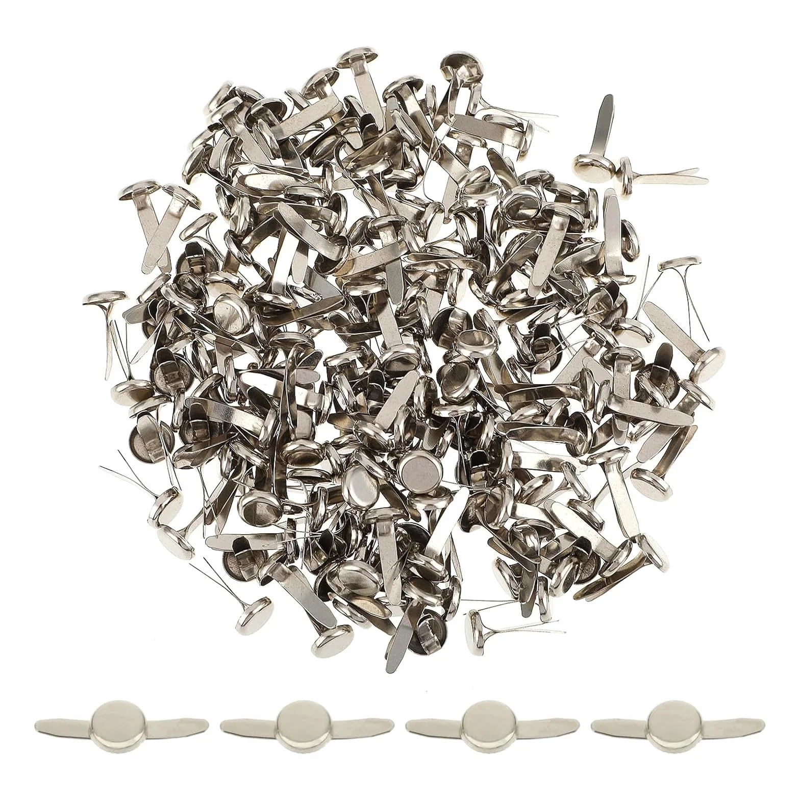 Fermagli rotondi in metallo per scrapbooking, graffette di carta, artigianato, 100 pezzi/set di fermaporta